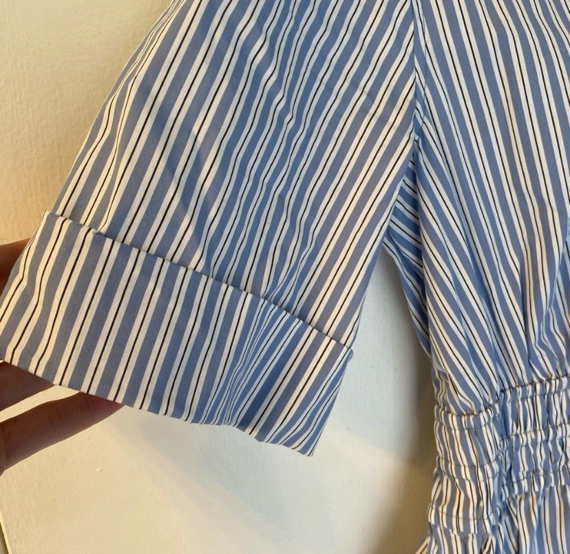 NWOT Veronica Beard Susan Striped Mini Dress In Blue Multi Size 2