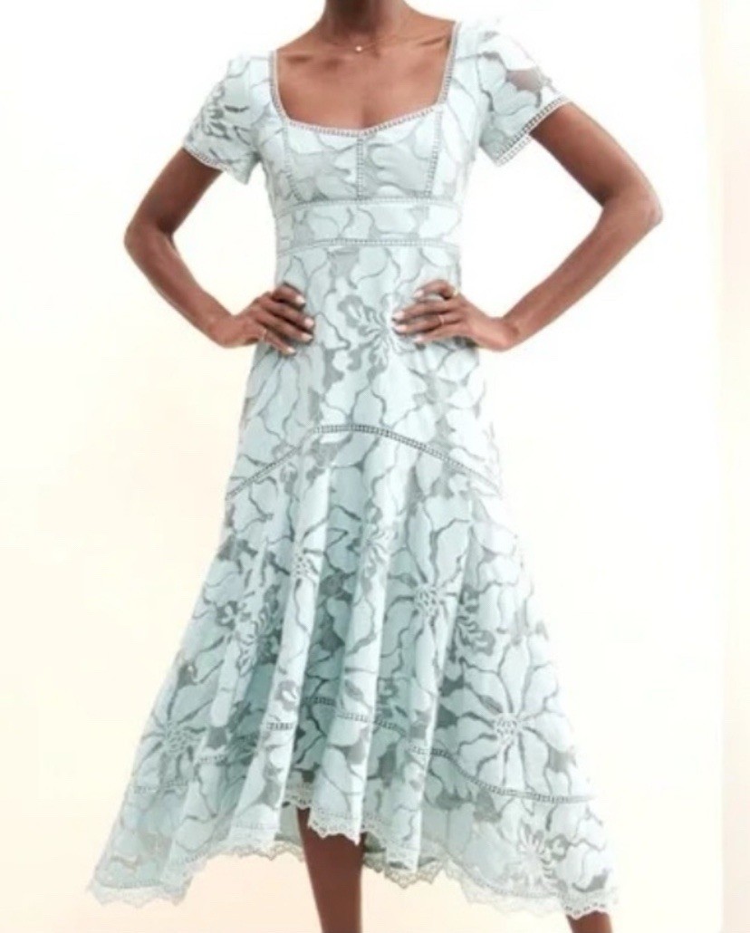 NWT Anthropologie Slim Lace Maxi Dress Size 2