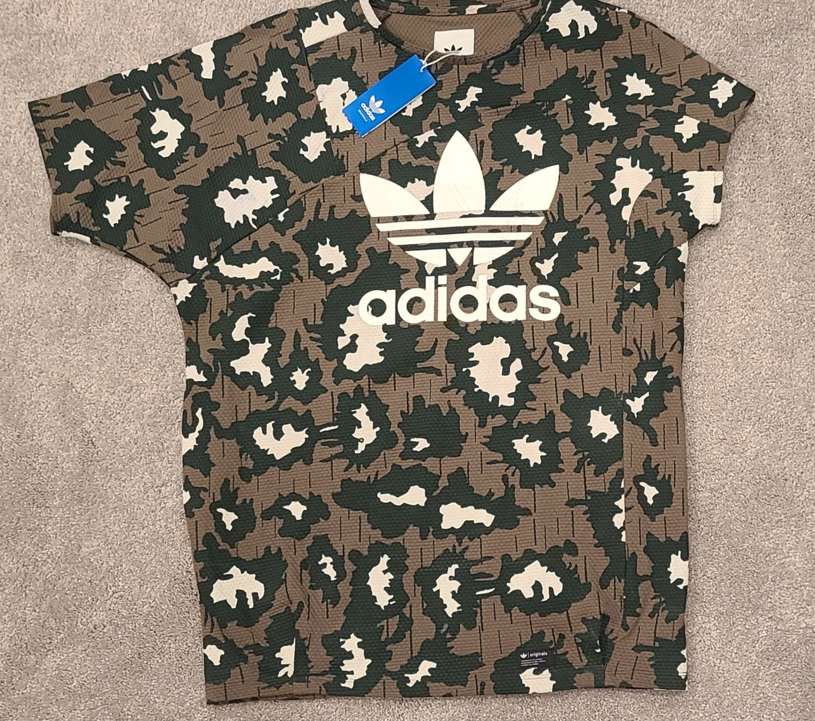 NWT Adidas Dress Robe Camoflauge Camo Green Army womens dress M64492 UK 8 4 S