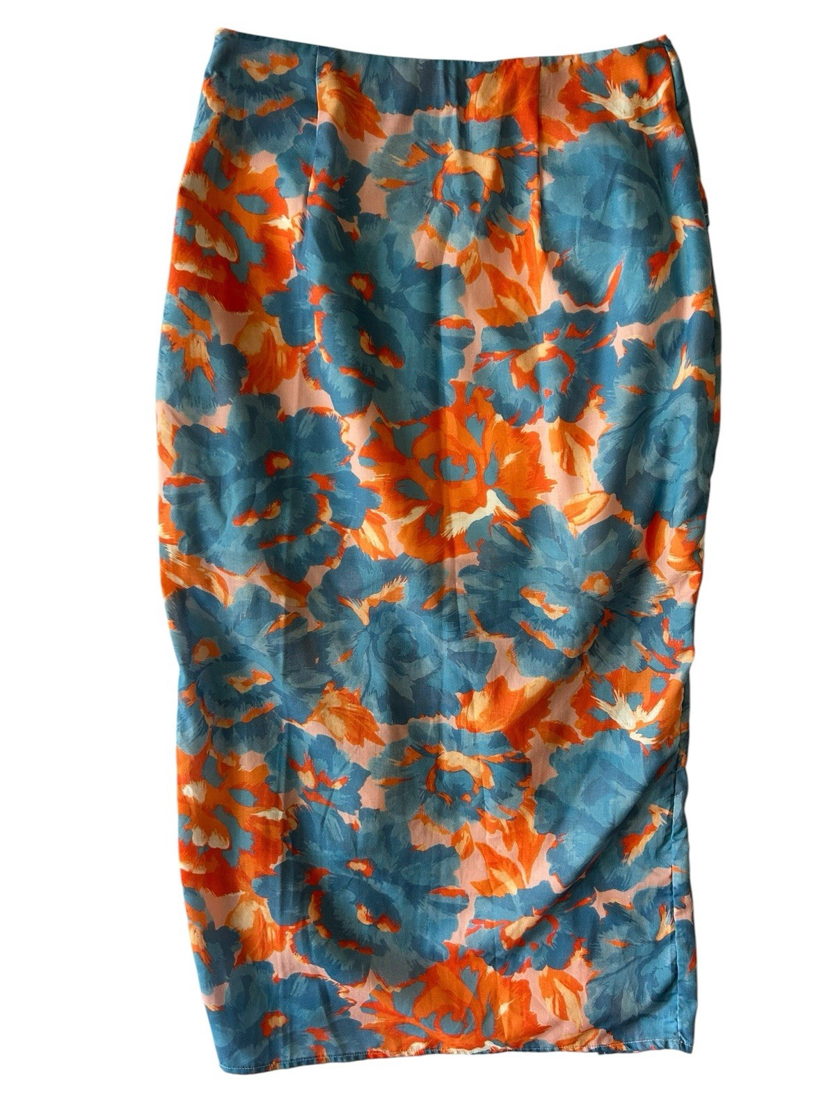 Hello Molly 2Pc Set Blue Size 4 Crop Top Midi Skirt Co Ord Vacation Wedding