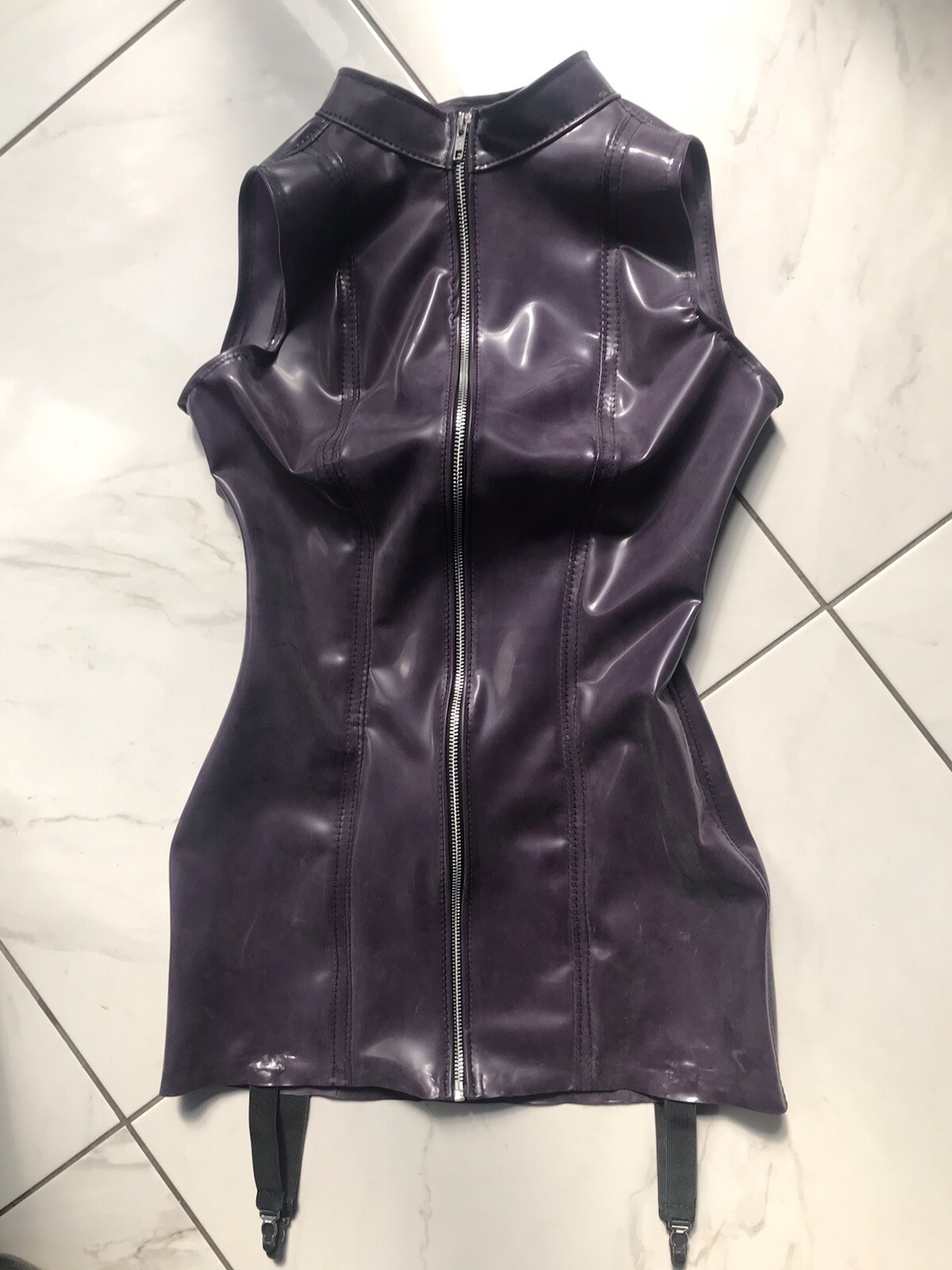 THE FEDERATION RUBBER SUSPENDER ZIP DRESS ALL SIZES MADE