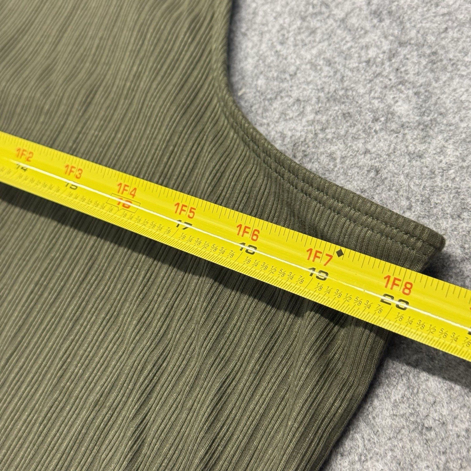 Haven Well Within Dress Size XL Oive Green Maxi size Ribbed Sleeveless Form Fit