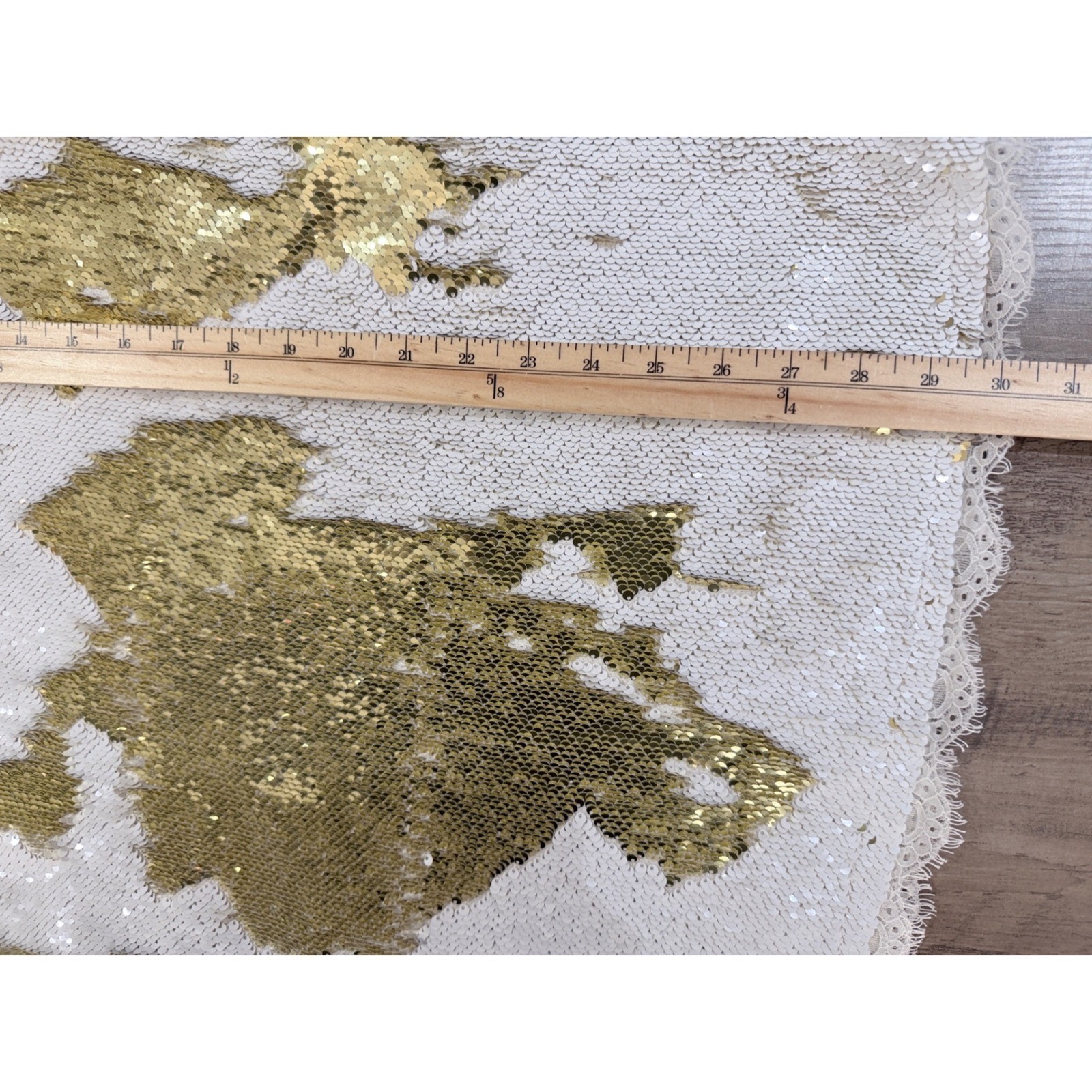 Intimately Free People Seeing Double Reverse Sequin Slip Mini Dress Gold Whit LG