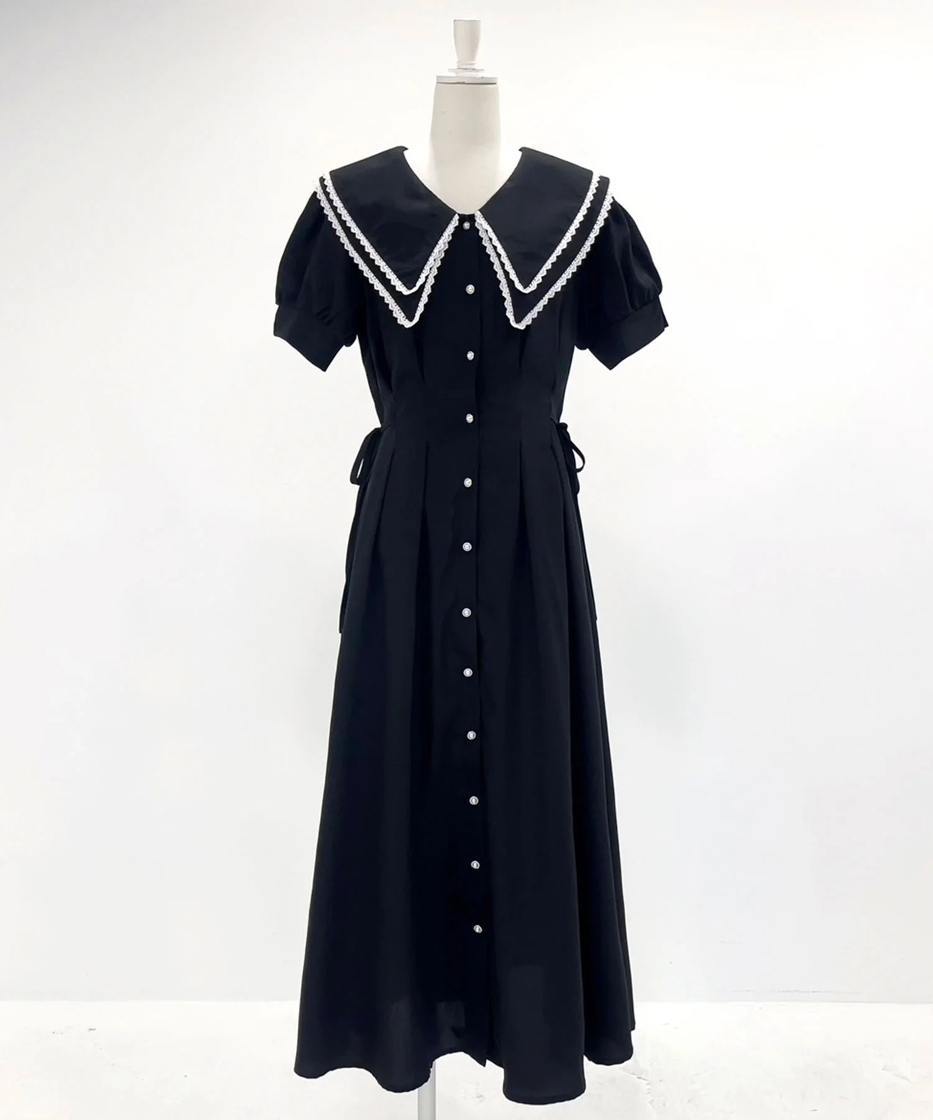 Thanksgiving sale eligible 4L-6L double big collar shirt dress Jirai New
