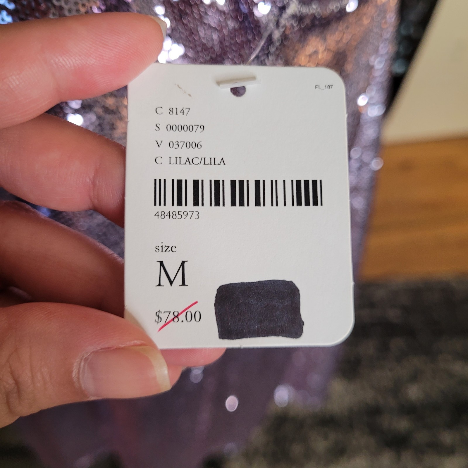 Free People Intimately Time To Shine Sequin Purple Mini Slip Dress Size Medium