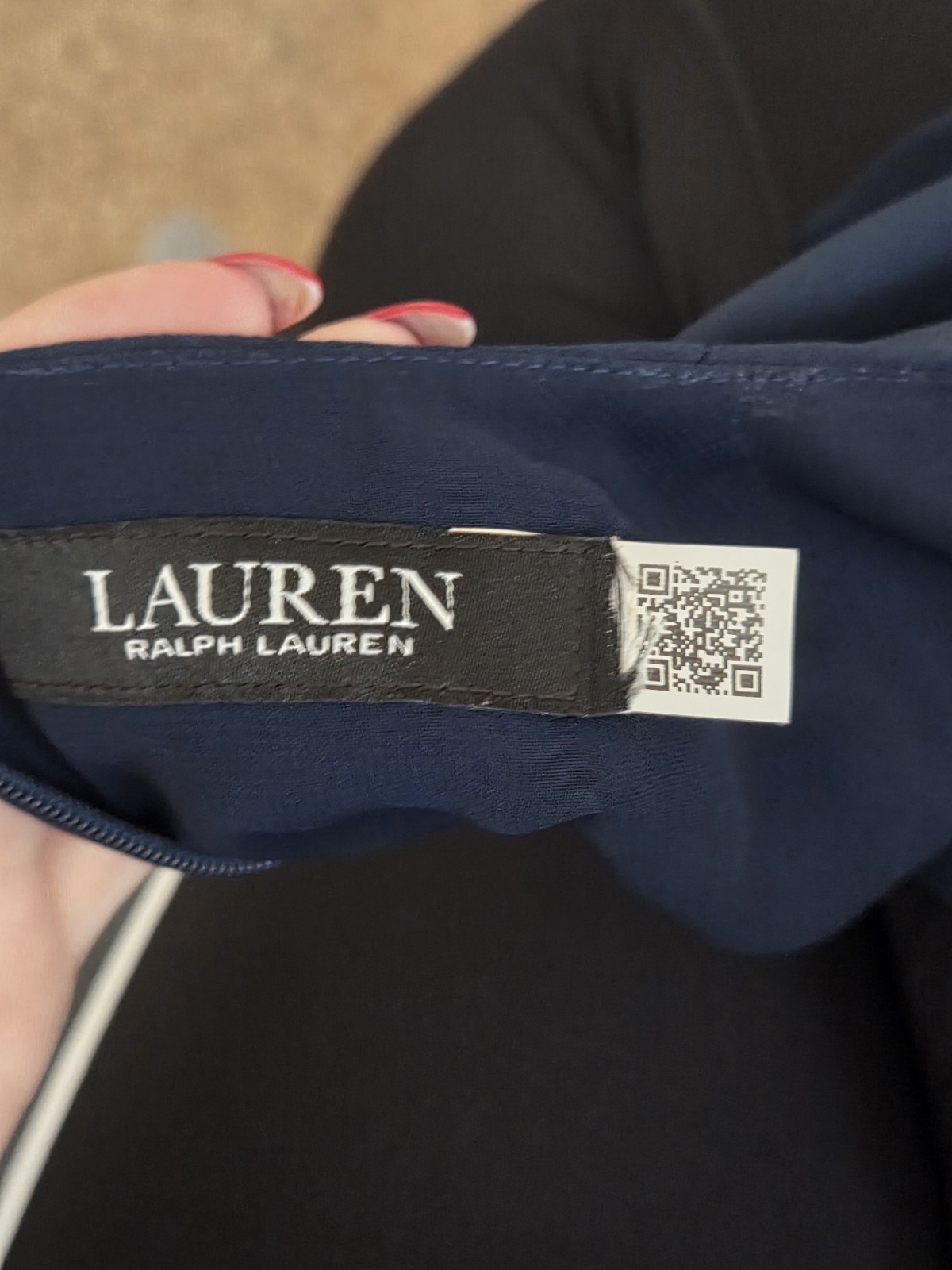 Ralph Lauren Two Toned Belted Georgette Dress Size 6