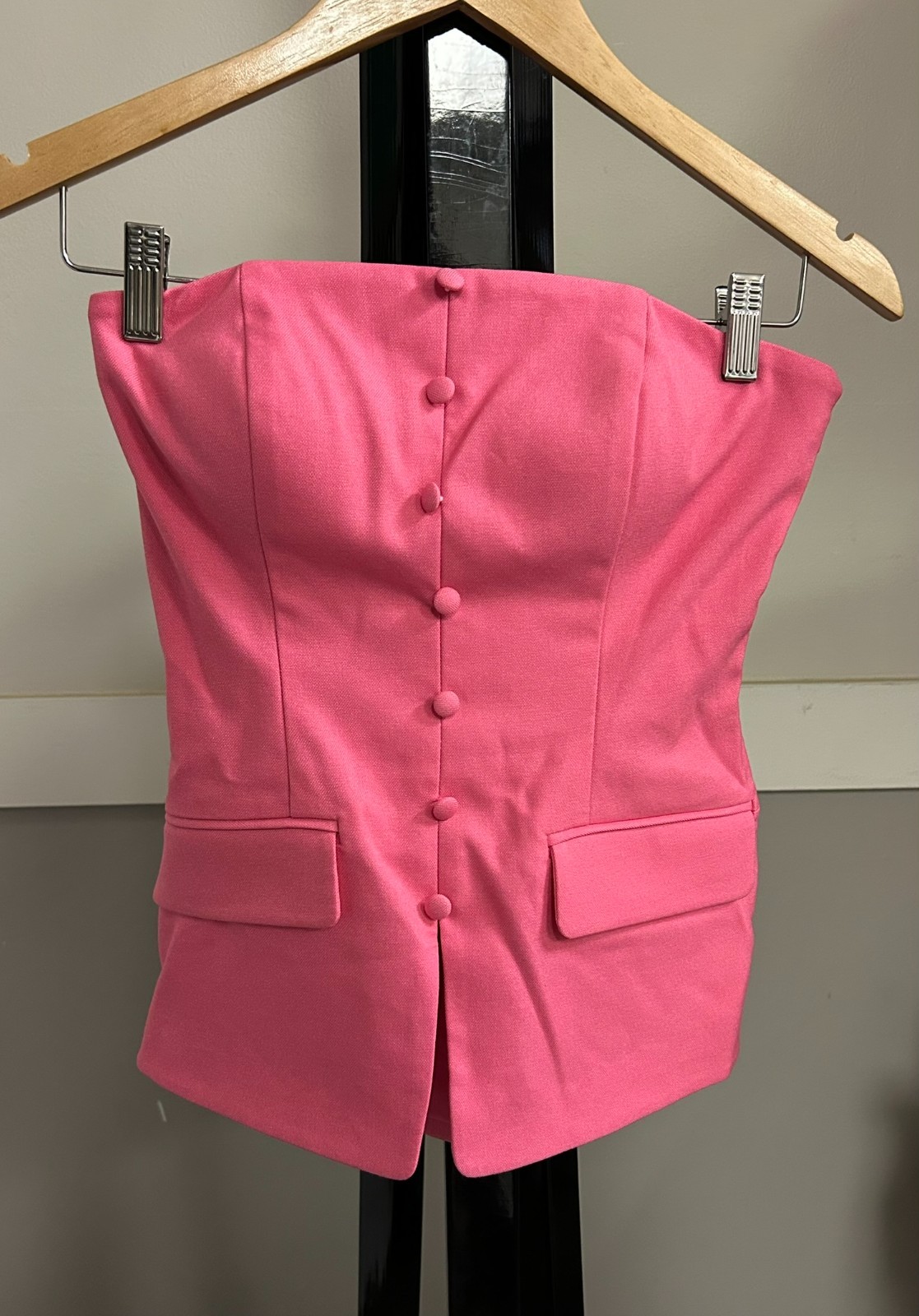 Marcelline Morgana Strapless Top & Mini Skirt, Bubble Gum Pink, Size: XS