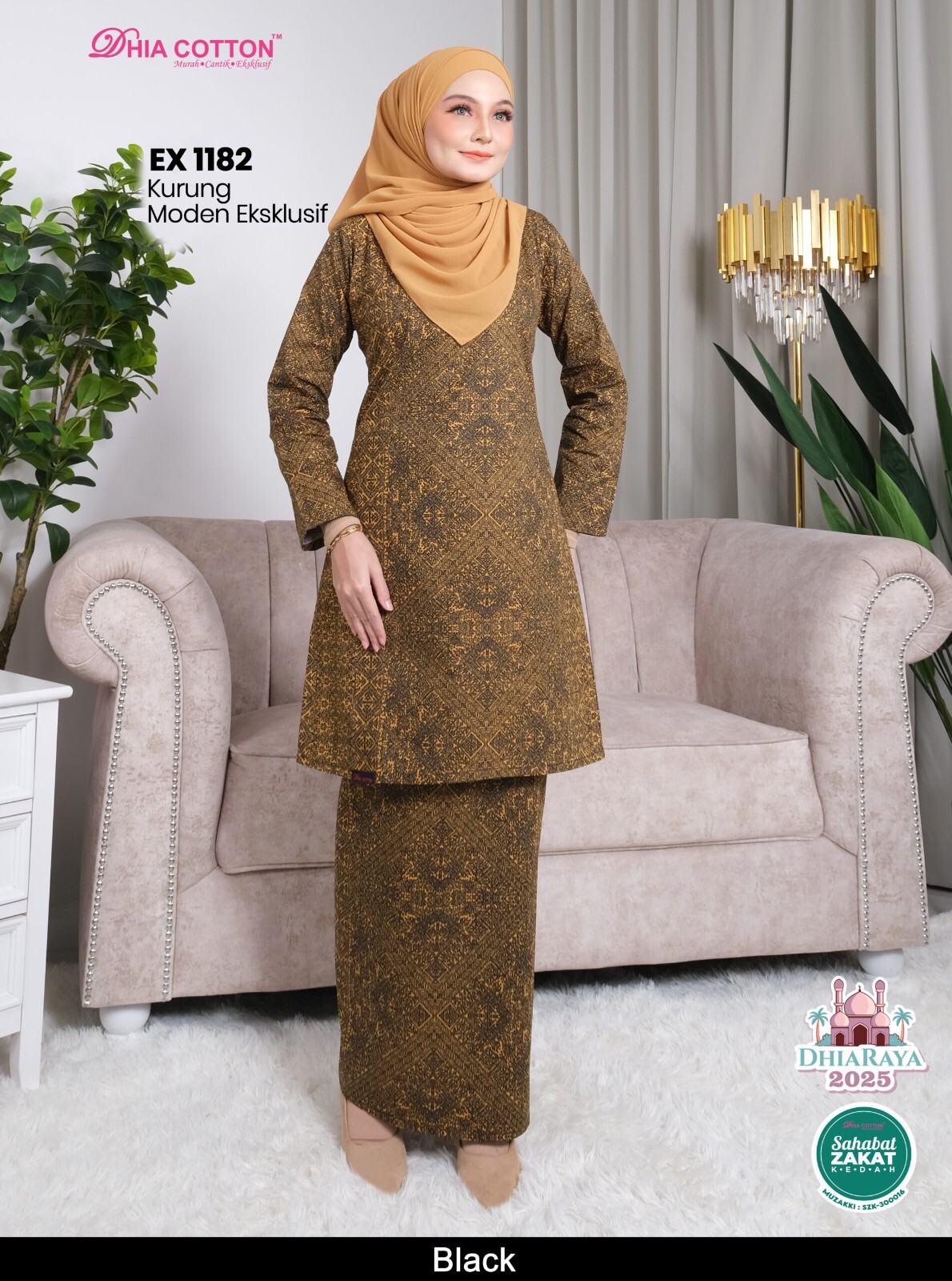 Baju Kurung Moden cotton S Labuh Longgar Kain Lipat ala Batik inc. shipping fee