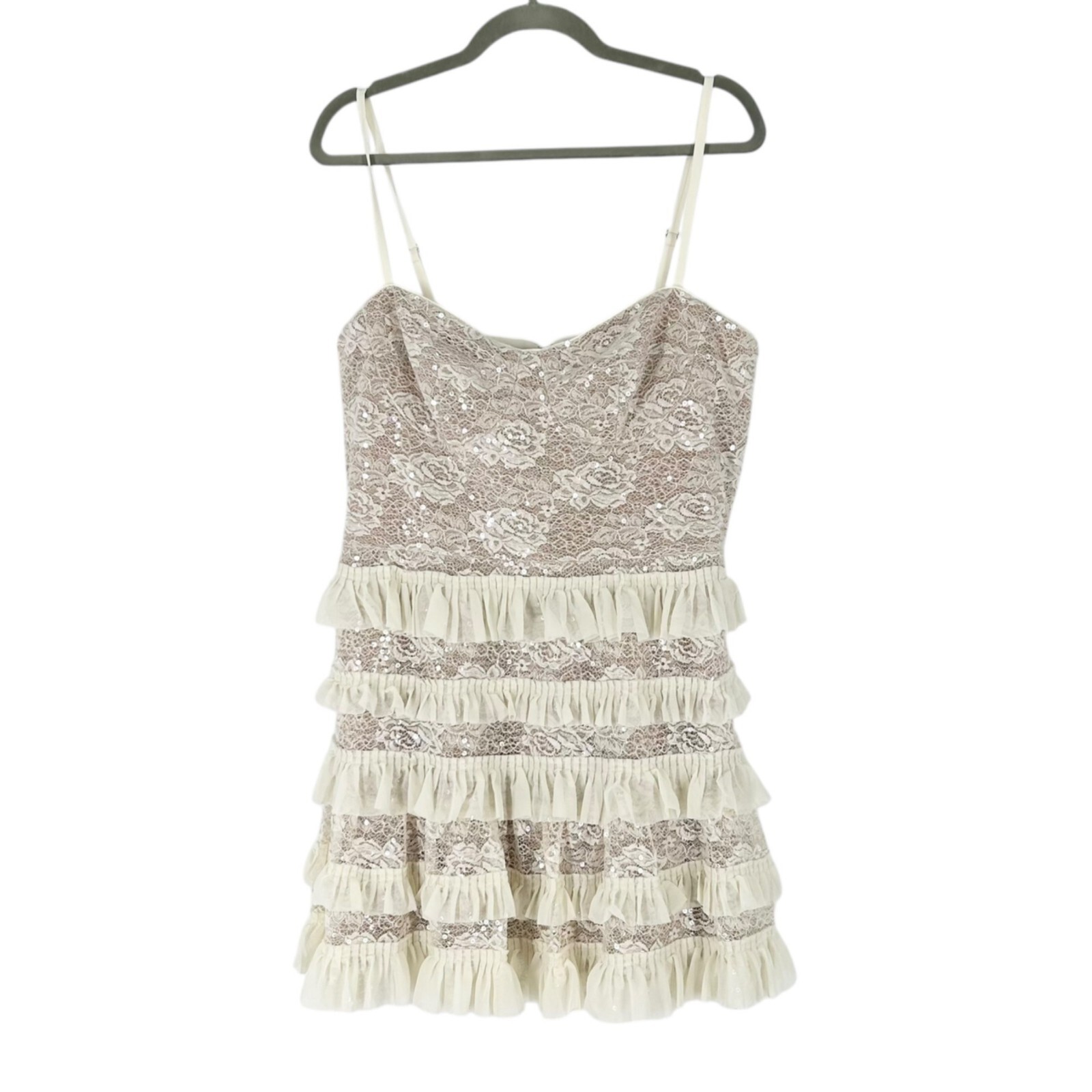 NWT Dress the Population Brynlee Lace/Sequins Mini Dress; Cocktail, Party