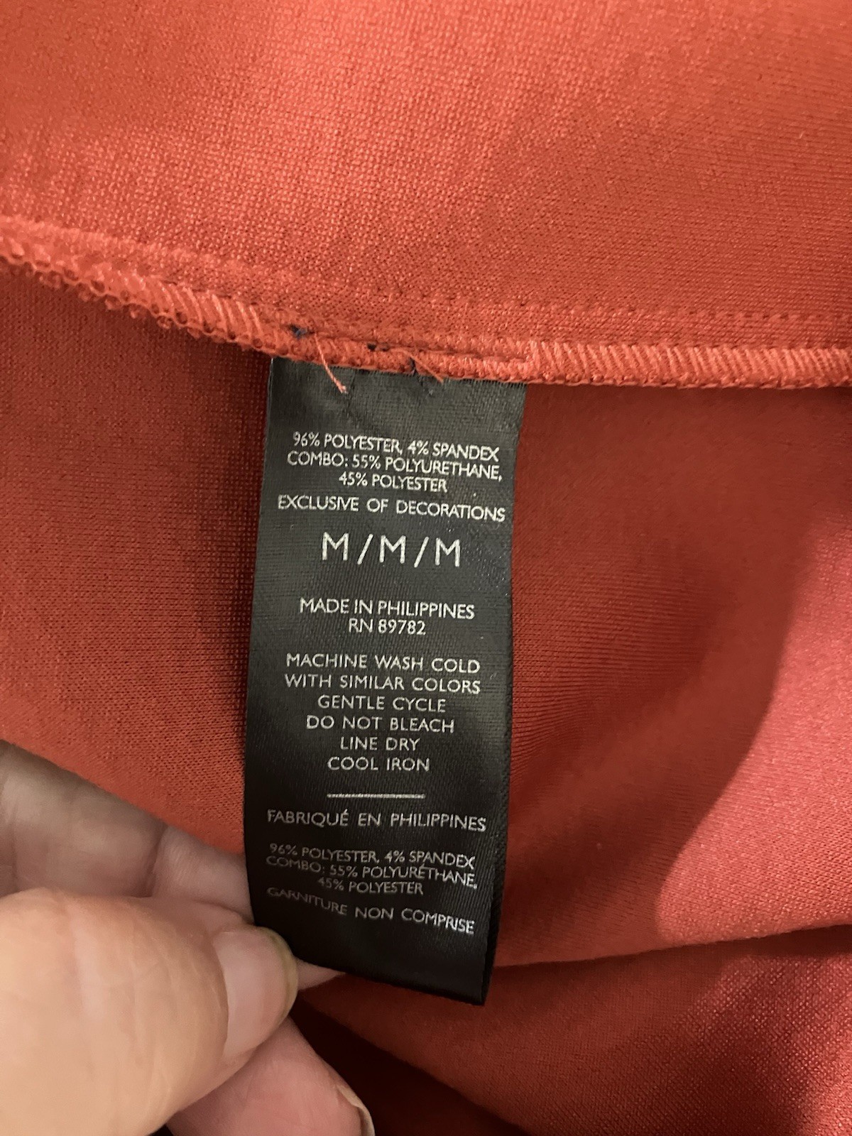 M) NWT NATORI Minimalist Shift Dress Asian Modest City Modern Knee Lenth Rust