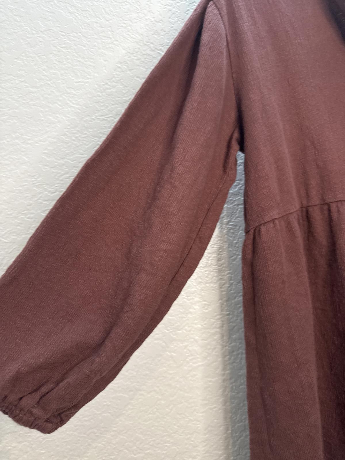 Richer Poorer Cloud Weave Maroon Button Up Dress Size Medium