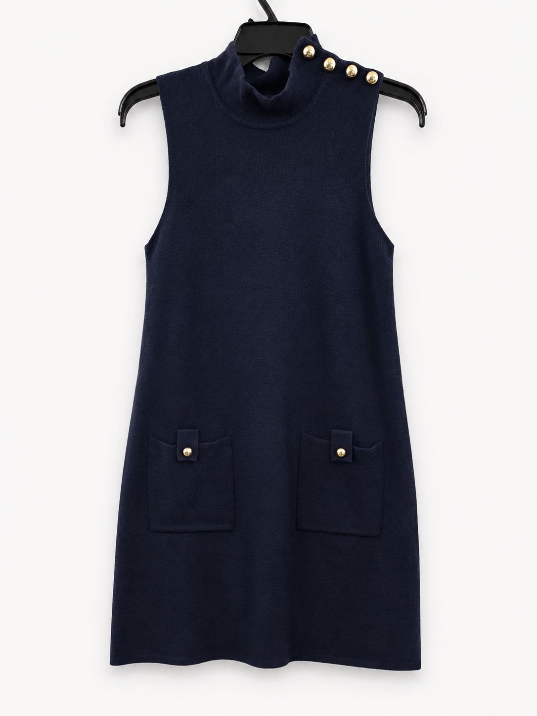 Free Assembly Women’s Button Shoulder Sleeveless Sweater Dress Size Small