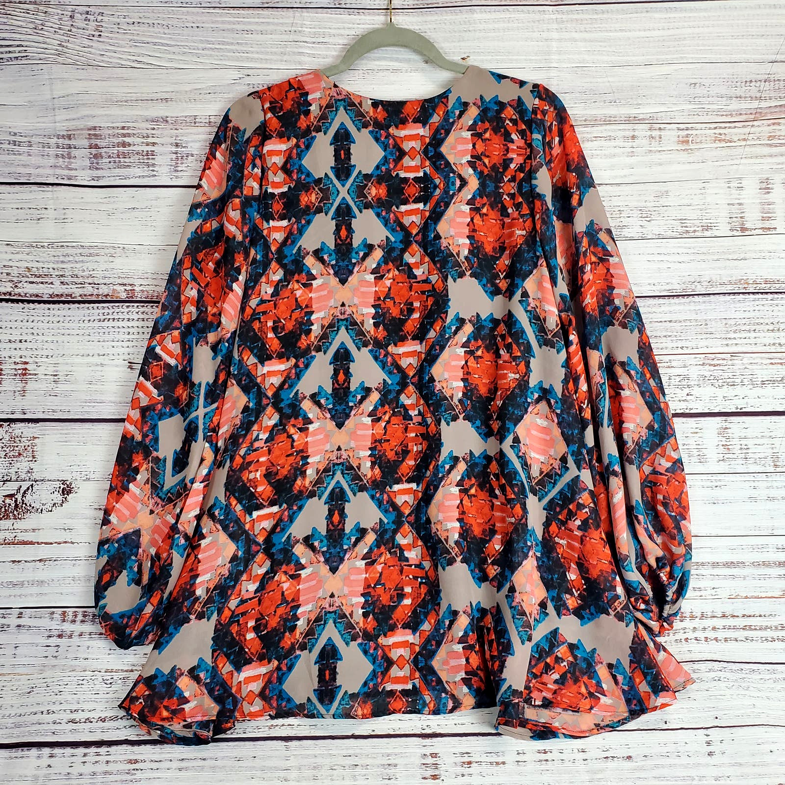 Show Me Your Mumu Kaleidoscope Jamie Tunic Dress Oversize S Boho Hippie Colorful