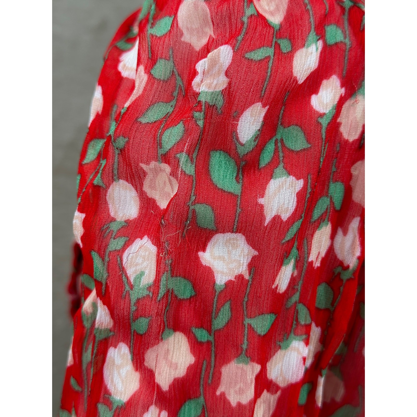 The Kooples Dress Womens 2 Medium Rosa Rosa Mini Red Floral Feminine Boho Retro