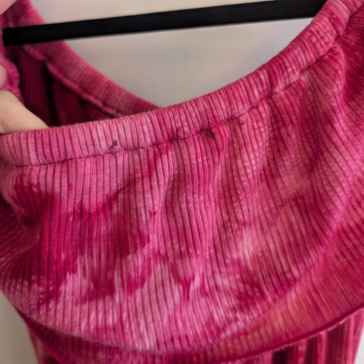 Ma Cherie Maternity Off the Shoulder A-Line Dress Tie Dye Wine Pink Size S