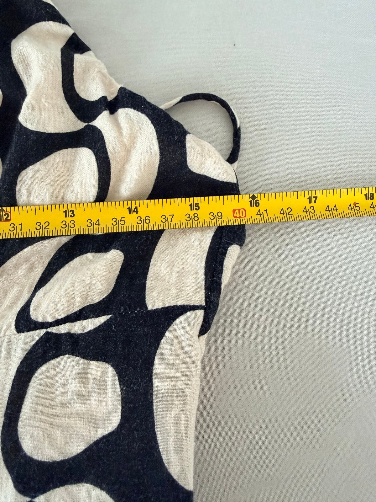 ILLA ILLA Abstract Print Midi Dress Beige Black Strappy Fit & Flare Size S