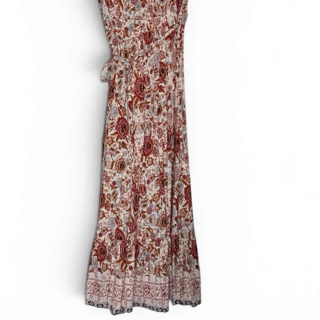 Zesica Sz L Wrap Dress Versatile Adjustable Peach multicolor lightweight | EUC