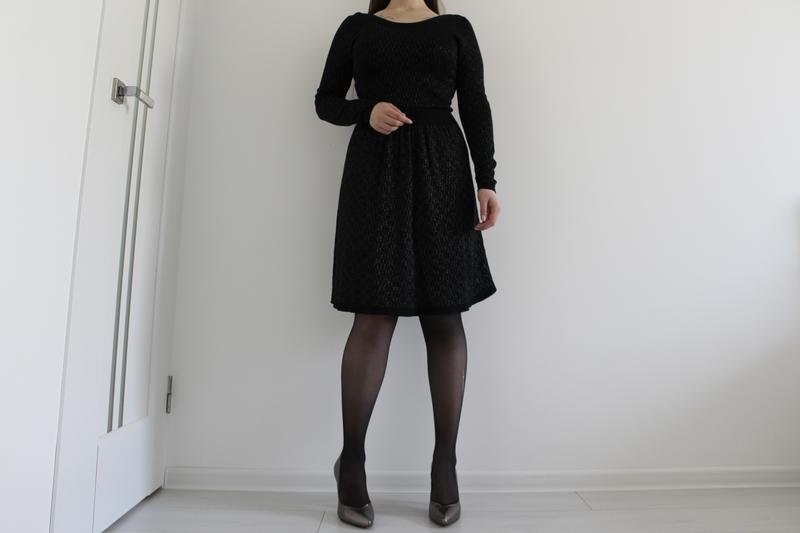 Women Sandro Paris Dress Black Cotton M