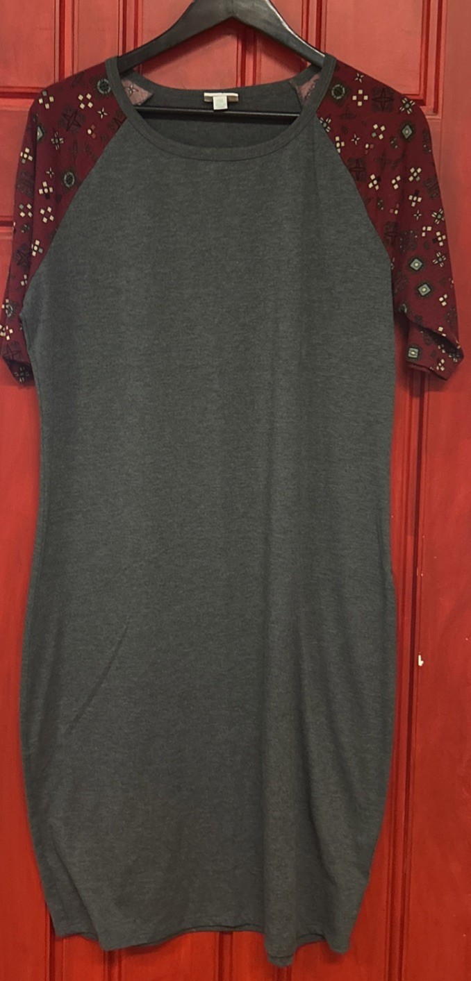 Lularoe Size 2XL Julia Dress With Raglan Sleeves