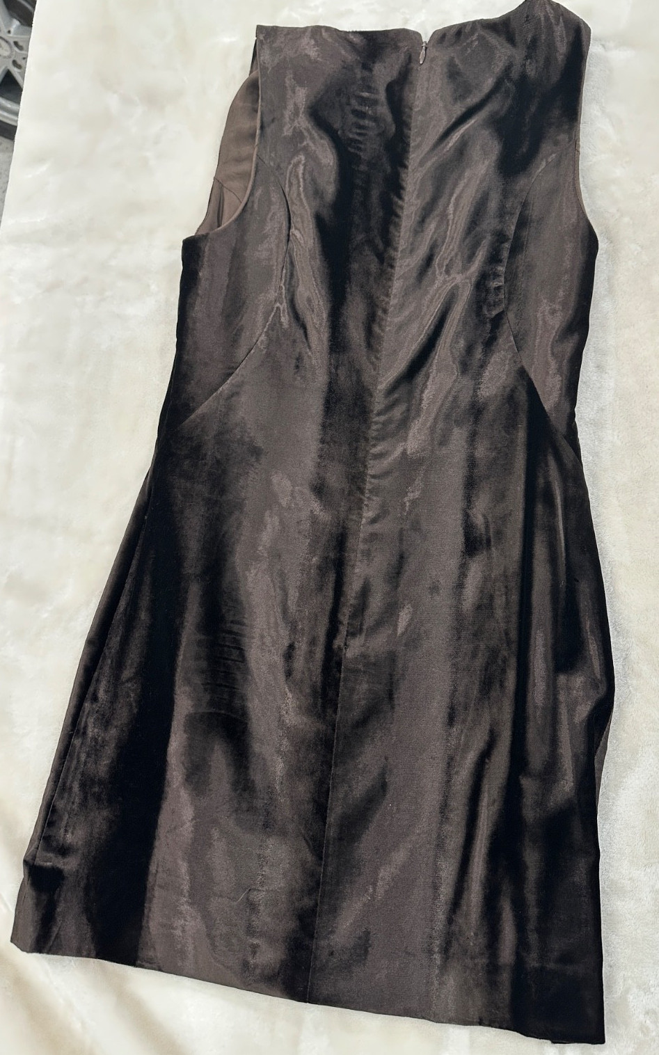 Vintage Versace Jeans Couture Dark Chocolate Brown Velor Dress