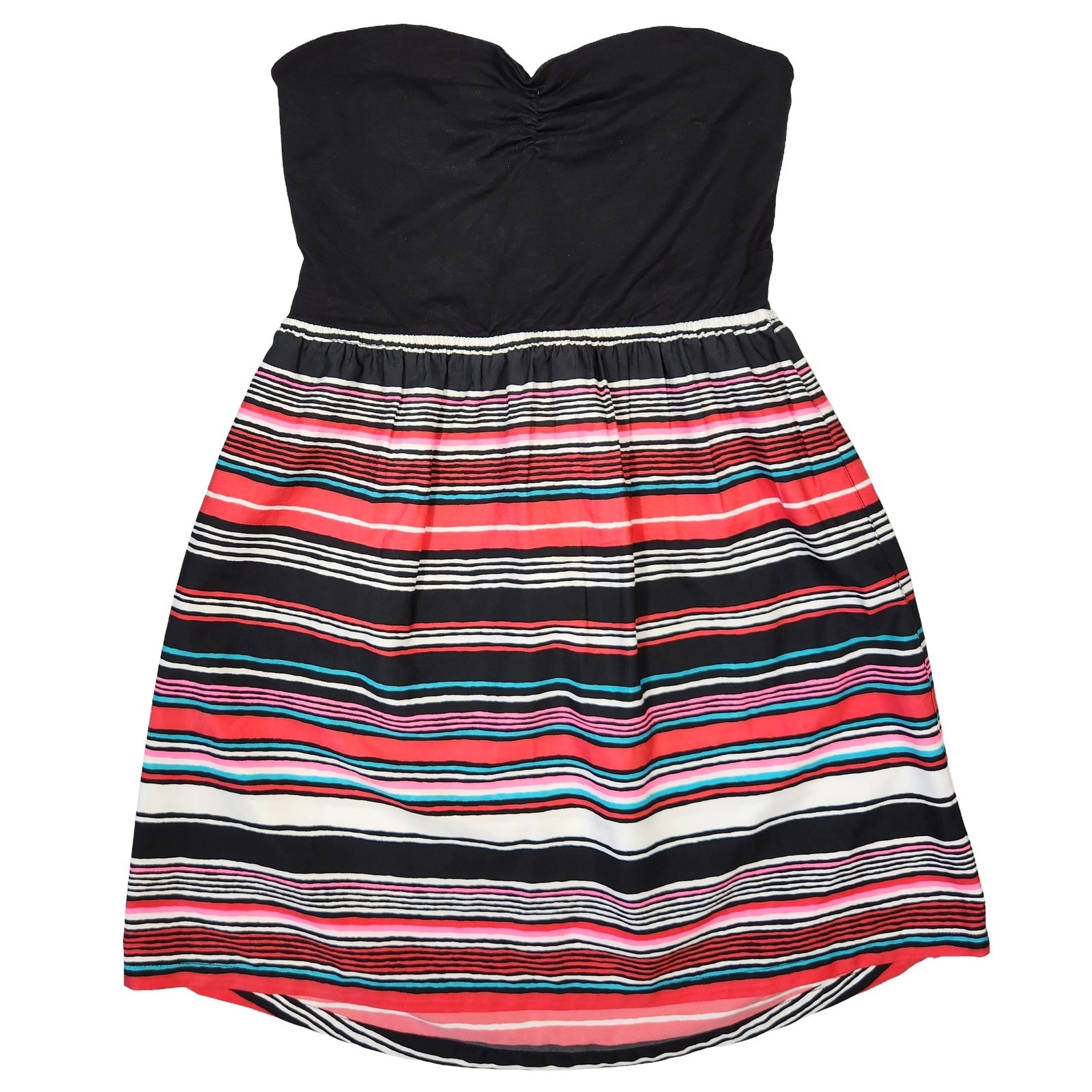 Roxy Strapless Dress Womens M Striped Summer Beach Coastal Cowgirl Western Surf
