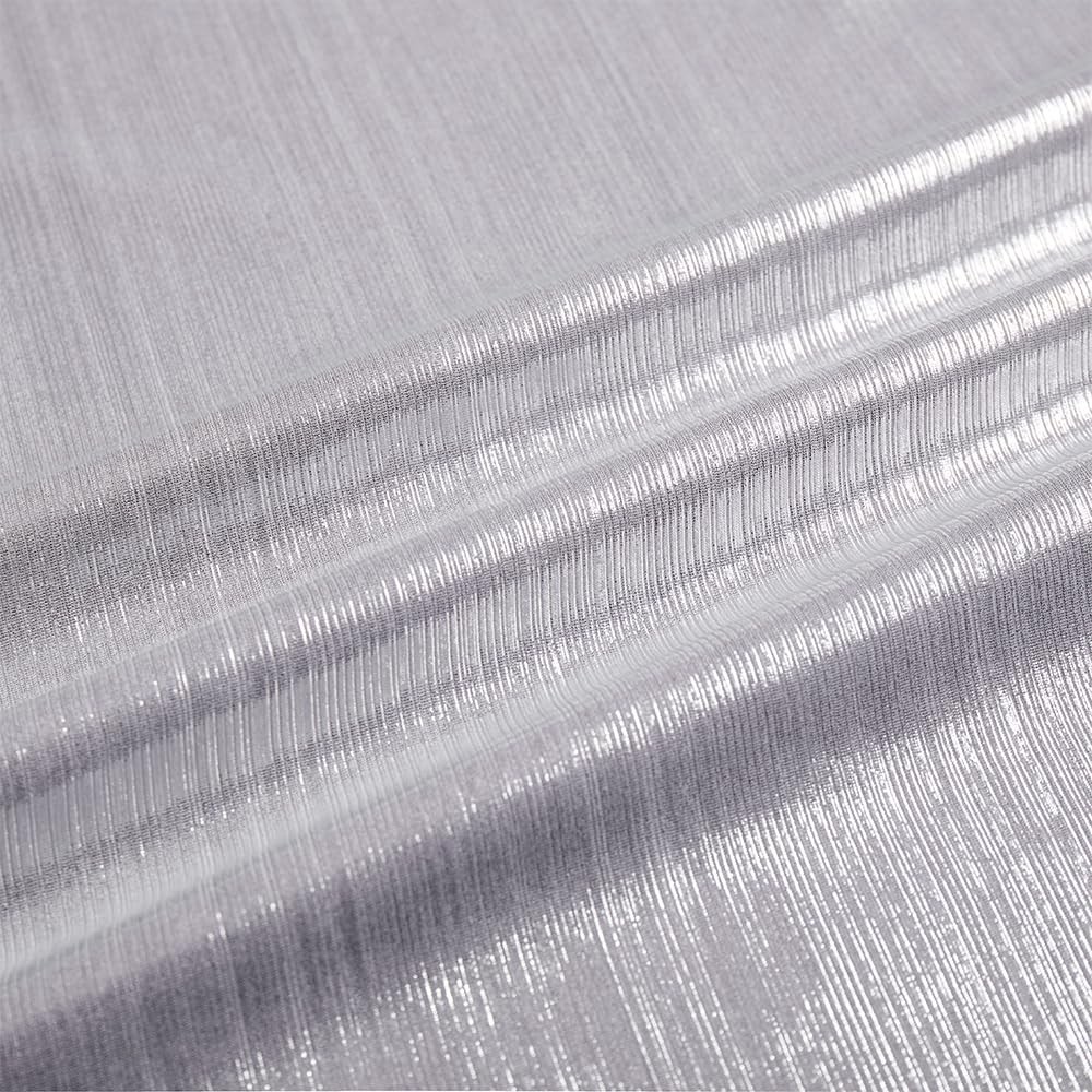 MaiMaiSuan 60in Metallic Luster Rib Knit Fabric 5Y White Dress Costume