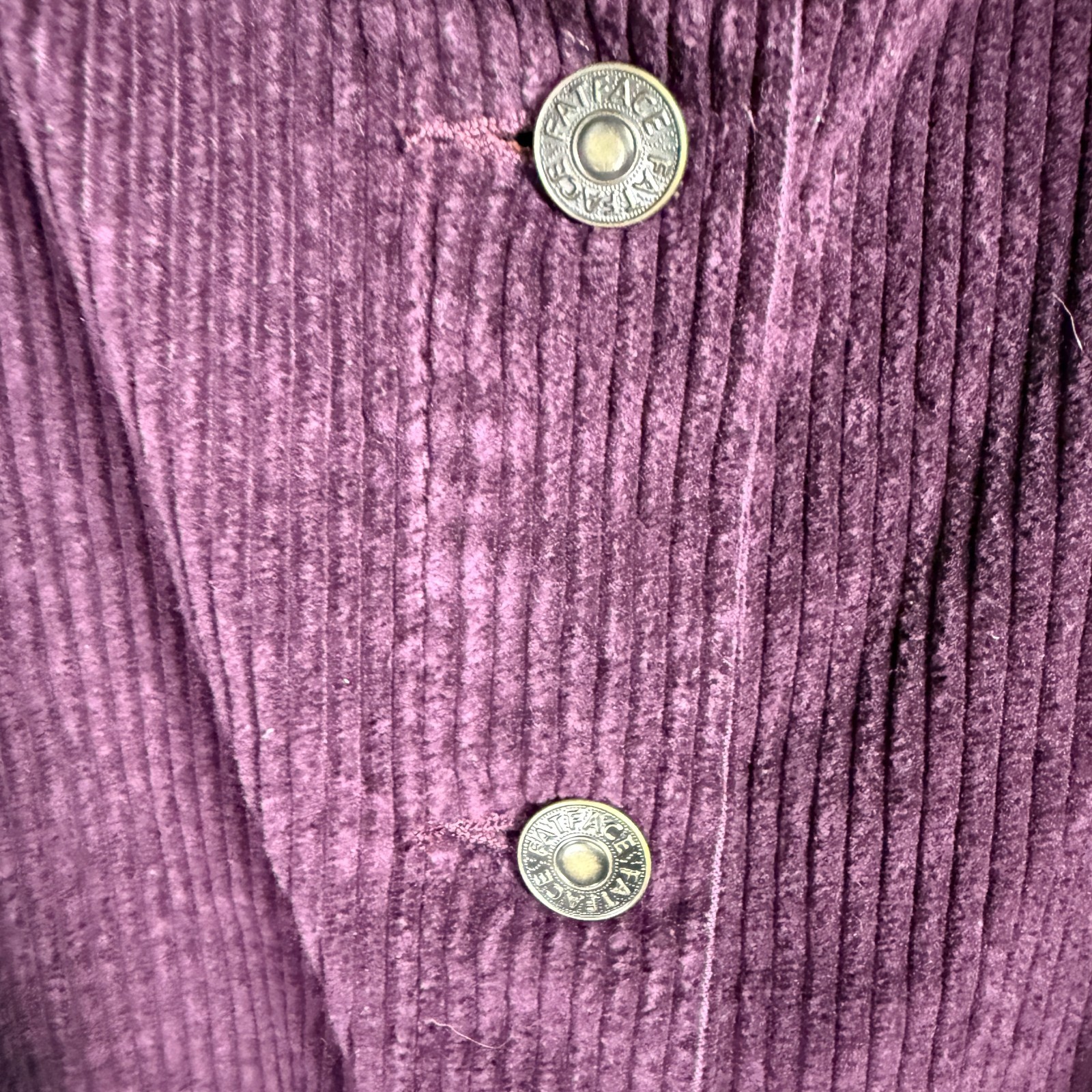 Fat Face US 12 UK 16 Purple Pinafore Dungaree Mini Dress Corduroy Button Pockets