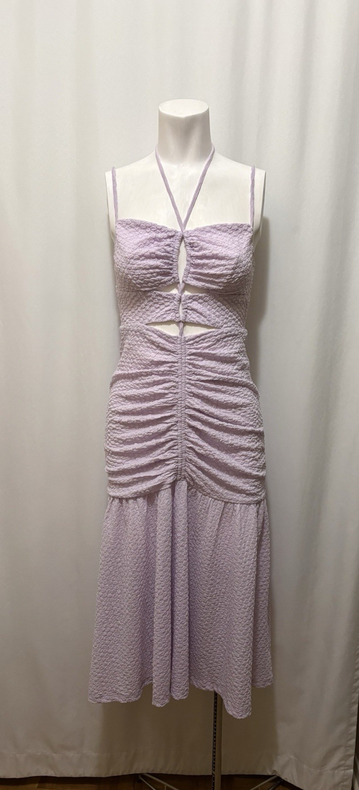 Wayf Iris Ruffle Hem Dress Fitted Size XS