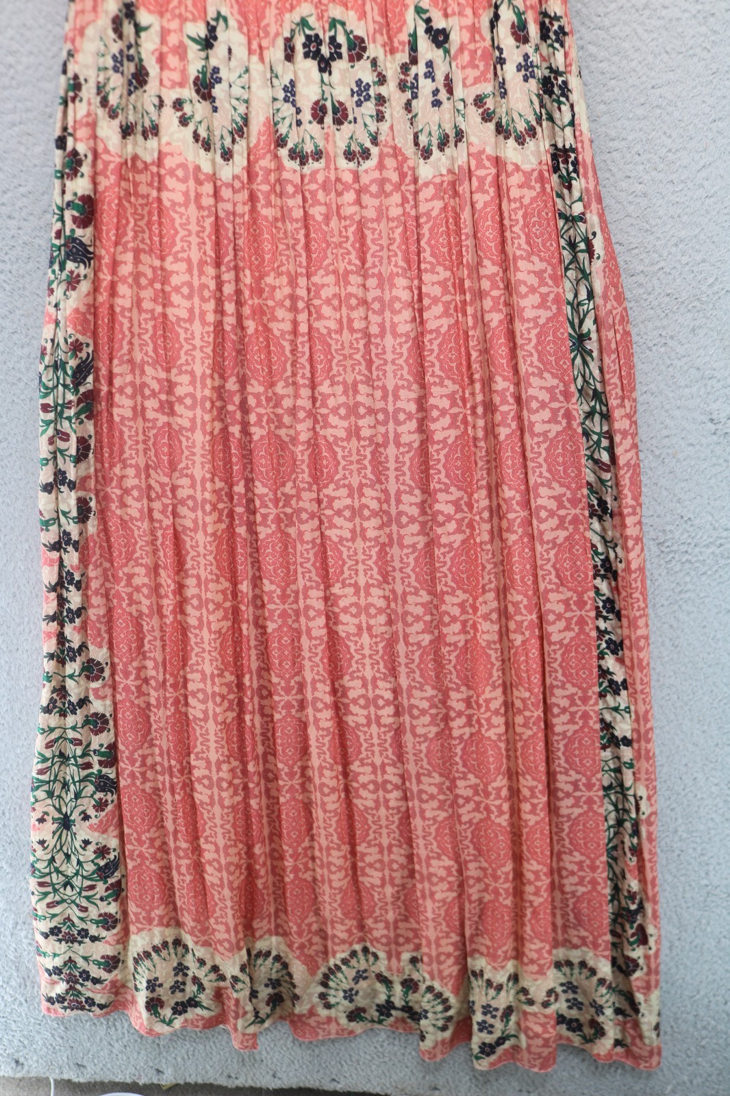 Bhanuni by Jyori Anthropologie Beaded Floral Maxi Dress-Medium-Cottagecore-Boho