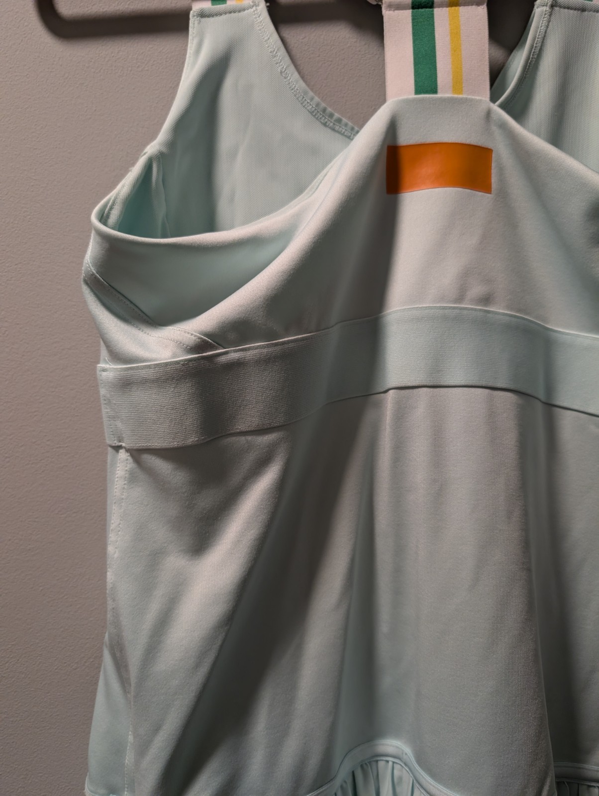 Adidas Stella McCartney Barricade Aqua Tennis Dress 40 Womens M Racer Back