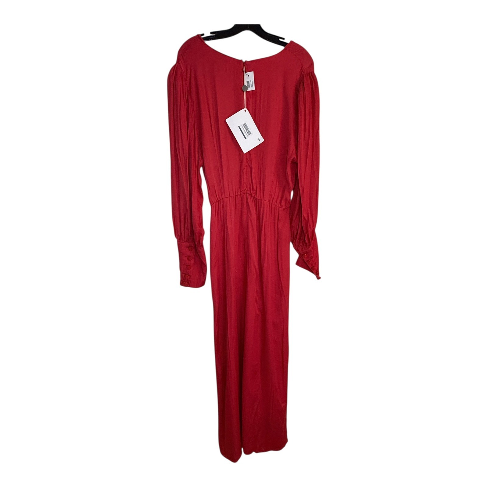 Farm Rio Red Cut Out Long Sleeve Maxi Dress XL Lenzing Ecovero Viscose New