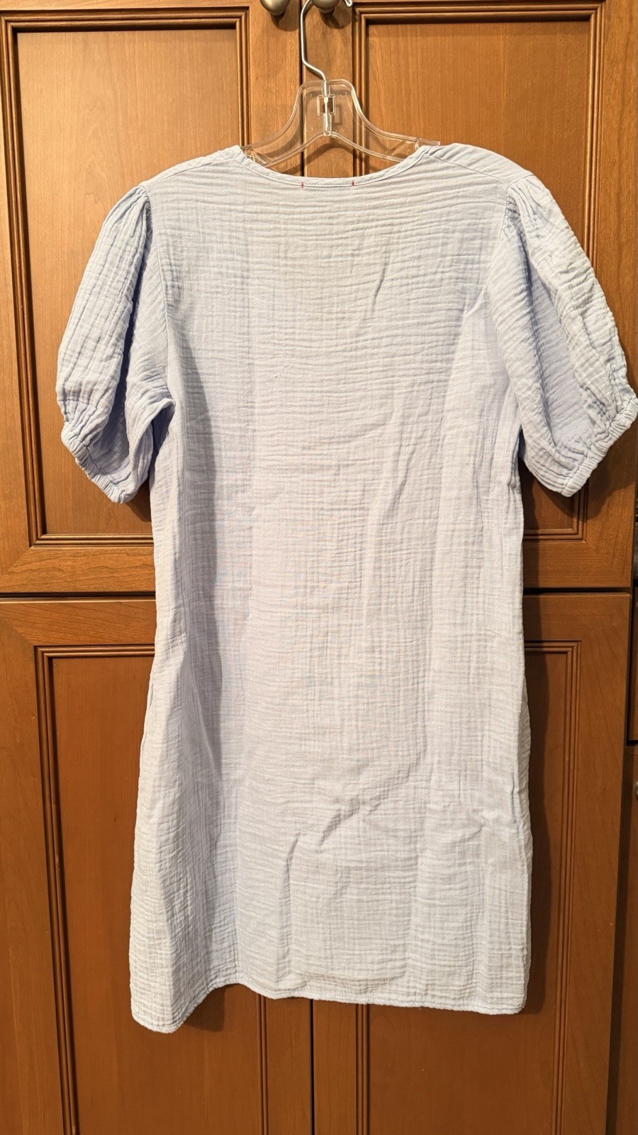 Stark X Light Blue 100 Cotton Beach Dress, Coverup, Pockets . Size XS