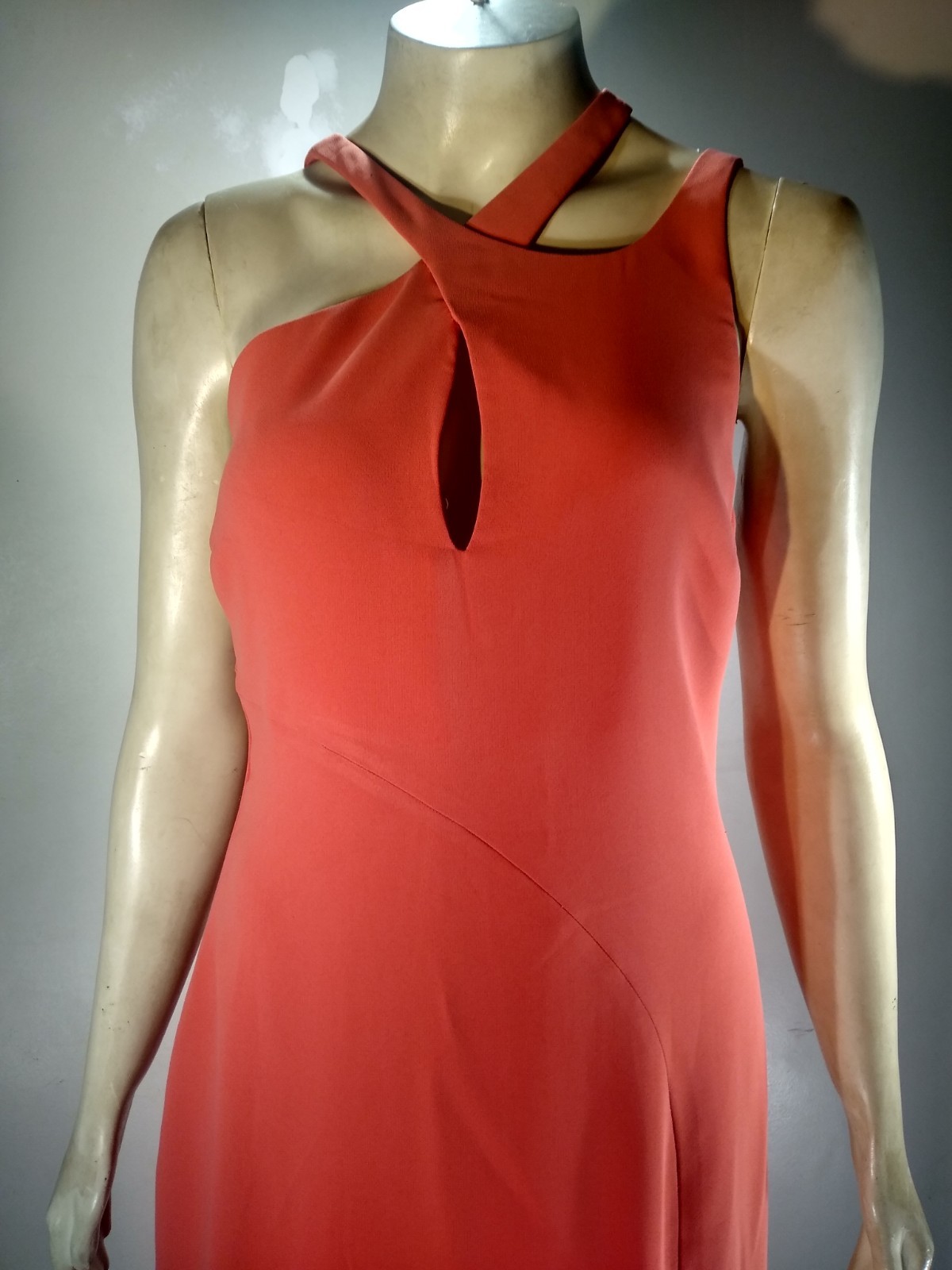 VERSACE rare collab LONG Orange/Salmon dress