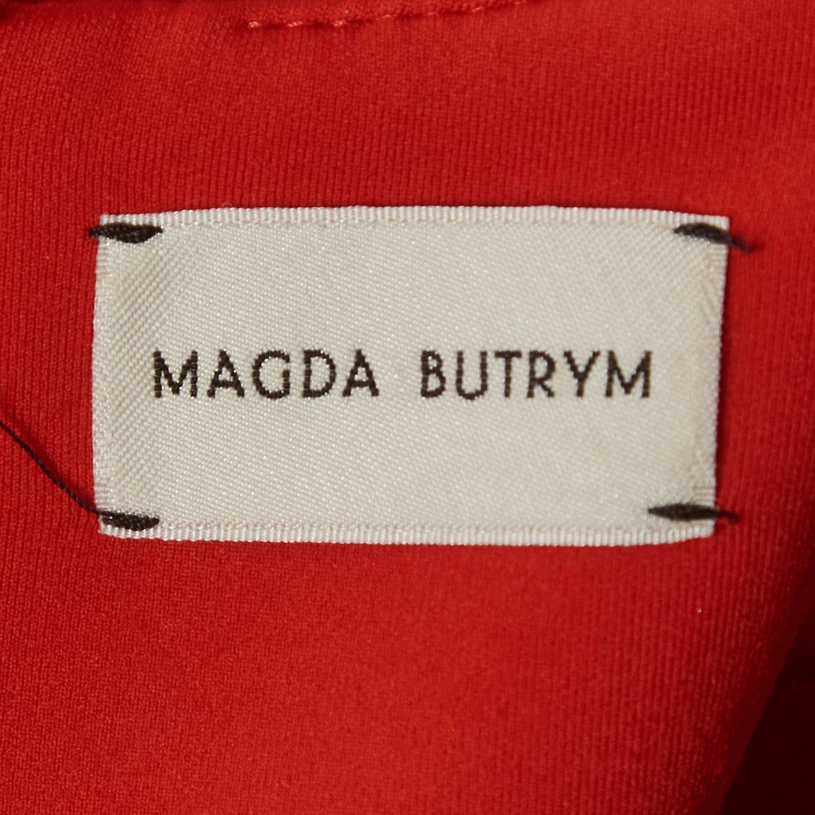 Magda Butrym Red Jersey Structured Mini Dress S