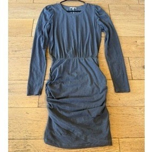 Sundry Anthropologie Ruched Mini Dress S Carbon Grey NWT (1673)