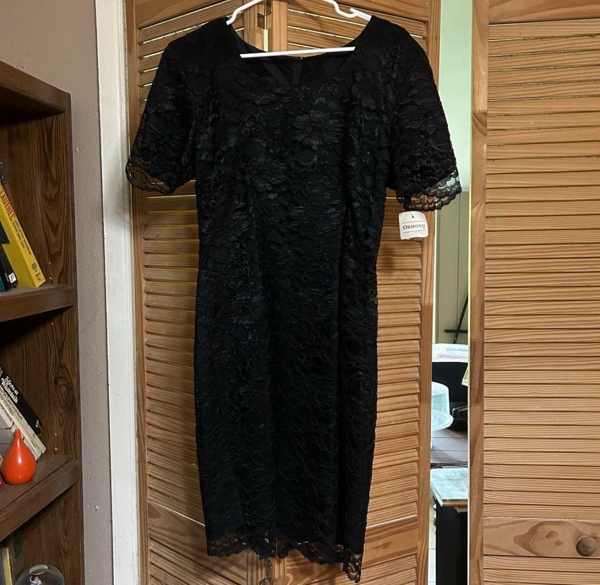 Vintage My Michelle Black Lace Short Sleeve Dress