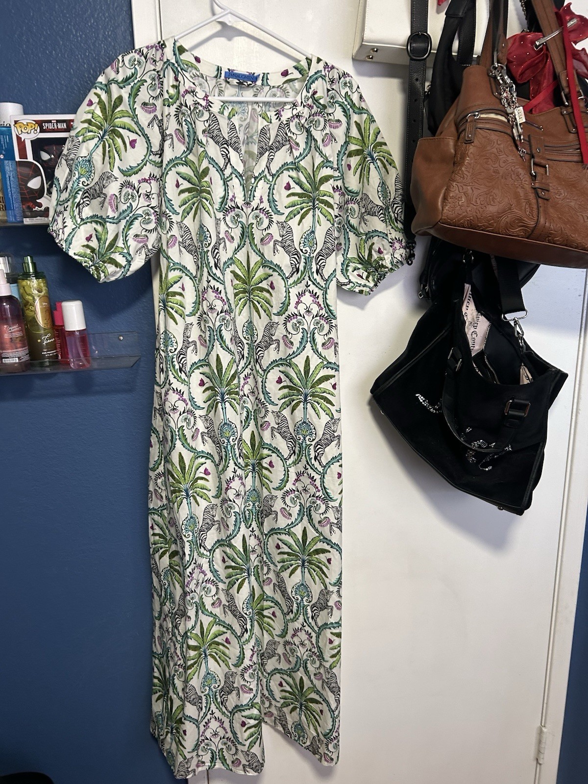 NWT J McLaughlin Marley Dress Womens Medium Off White Zebra Isle Midi $278