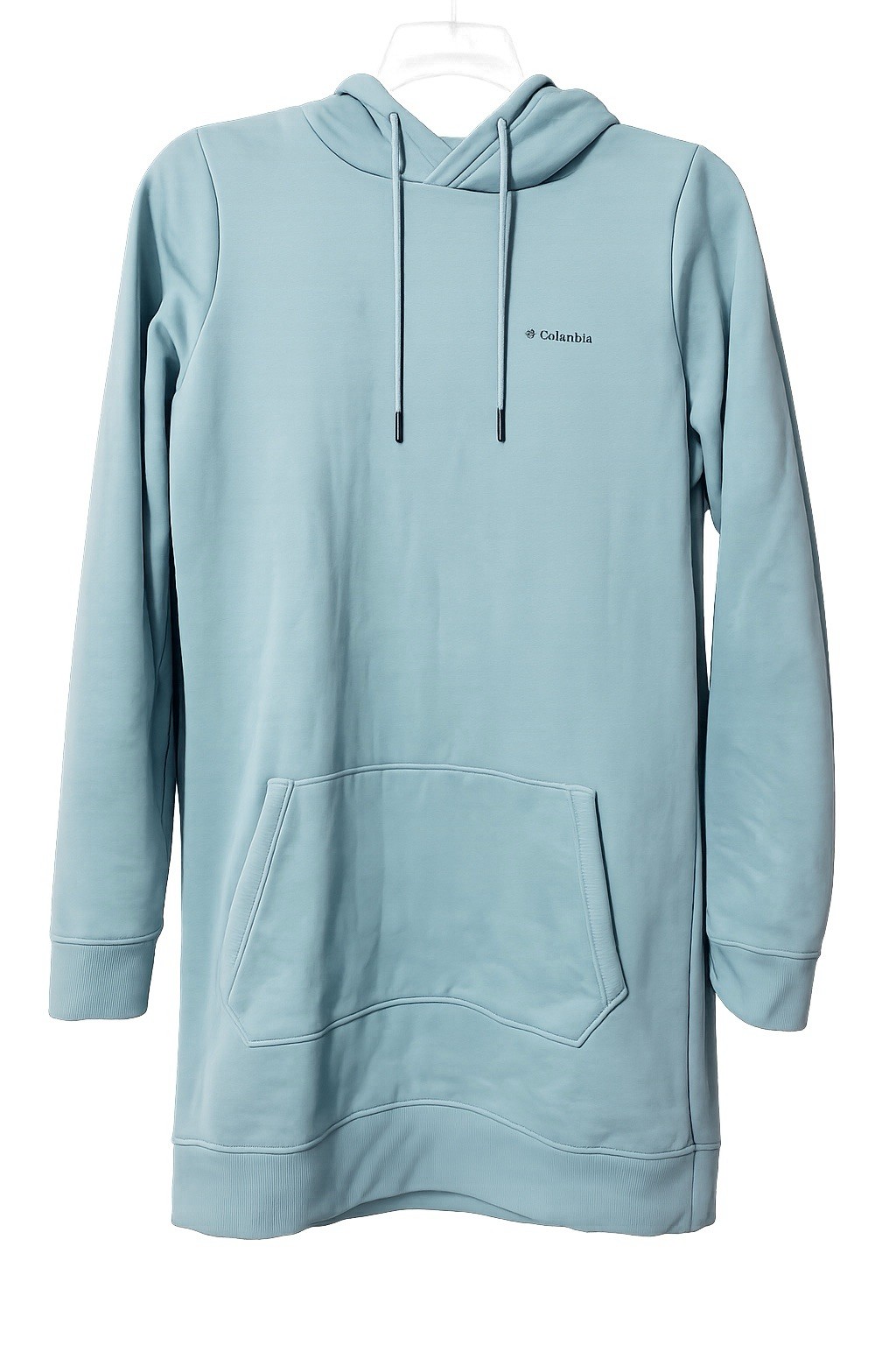 NWOT Columbia Womens Medium Aqua Rush Valley Long Fleece Lined Tunic Hoodie