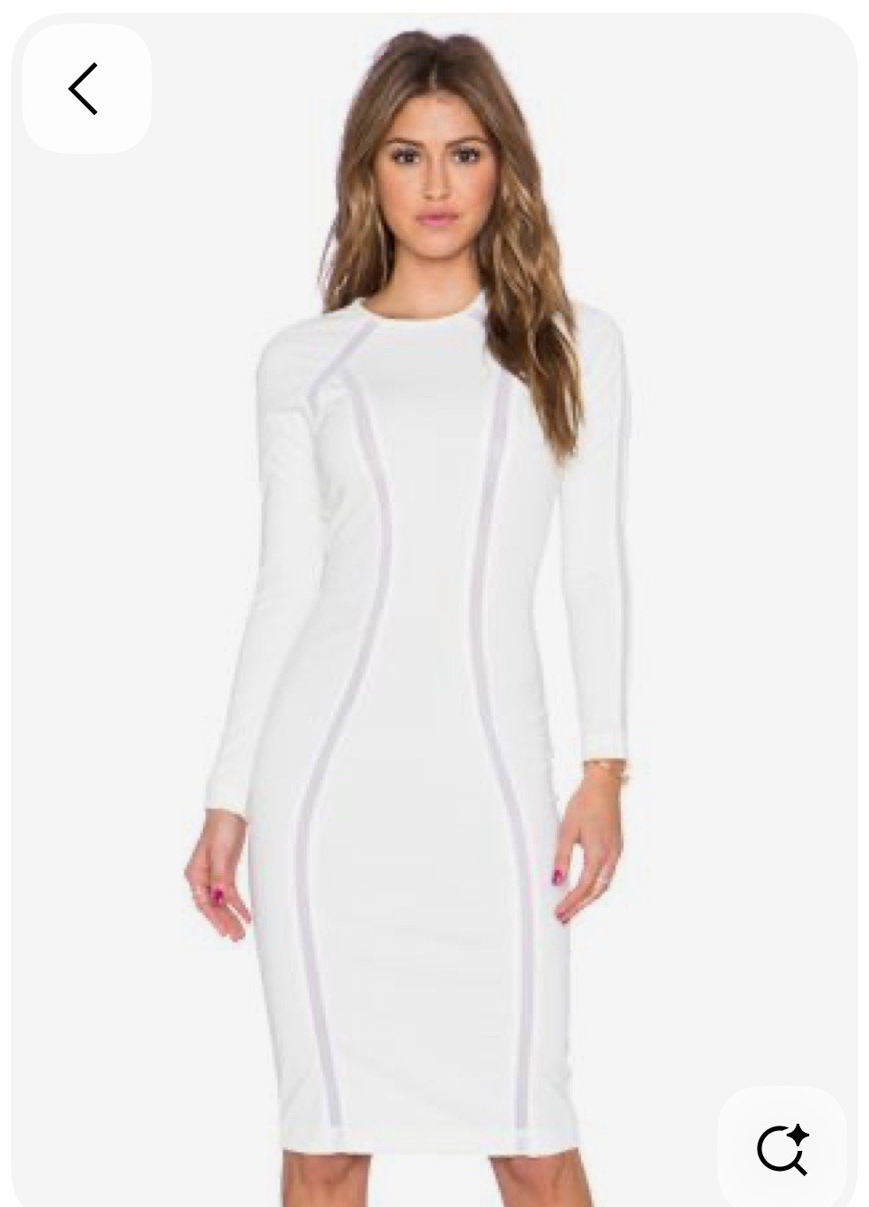 AQ/AQ Discipline Midi Dress Cream Size 0 Revolve Bodycon Minimalist Clean Girl