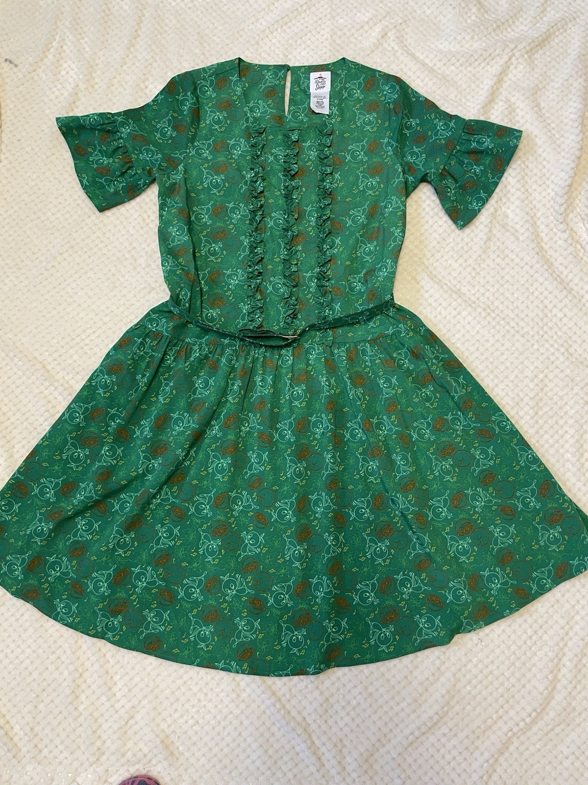 Disney Parks The Dress Shop Orange Bird Drop Waist Dress Size Small