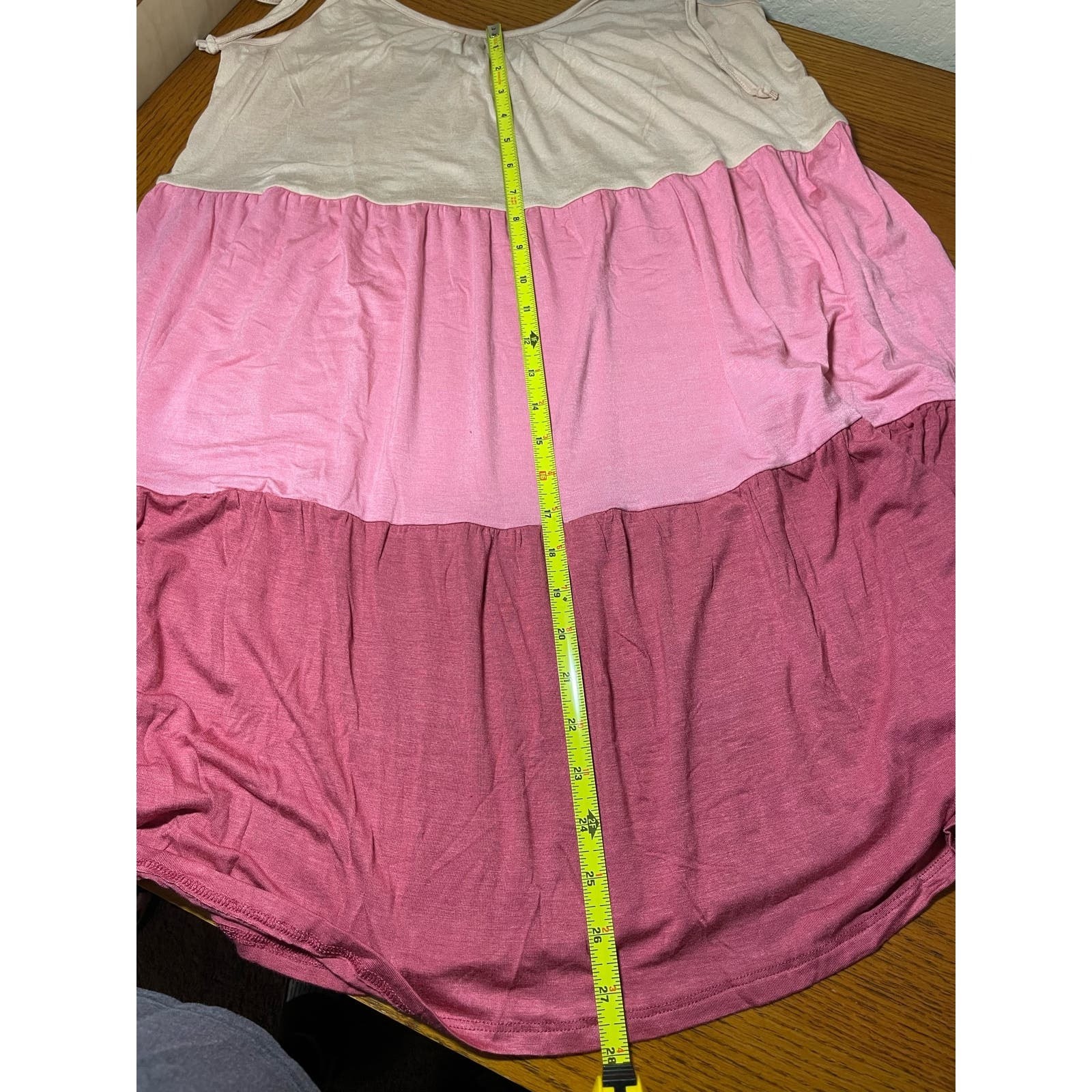 Shop Basic USA Large sun dress tie on shoulders pink