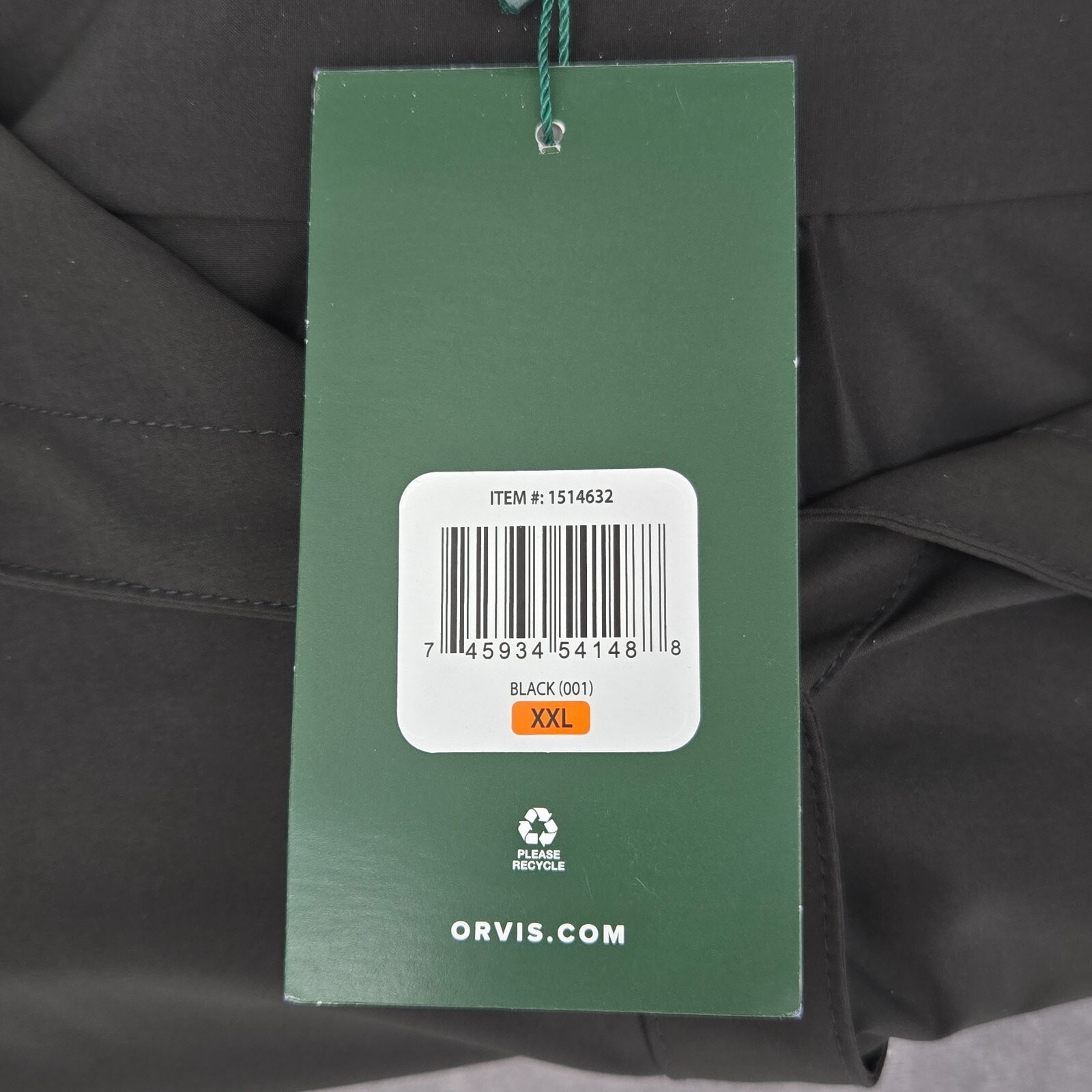 Orvis Dress Womens 2XL Black Henley Tie Waist Stretch Pockets Pack and Go New
