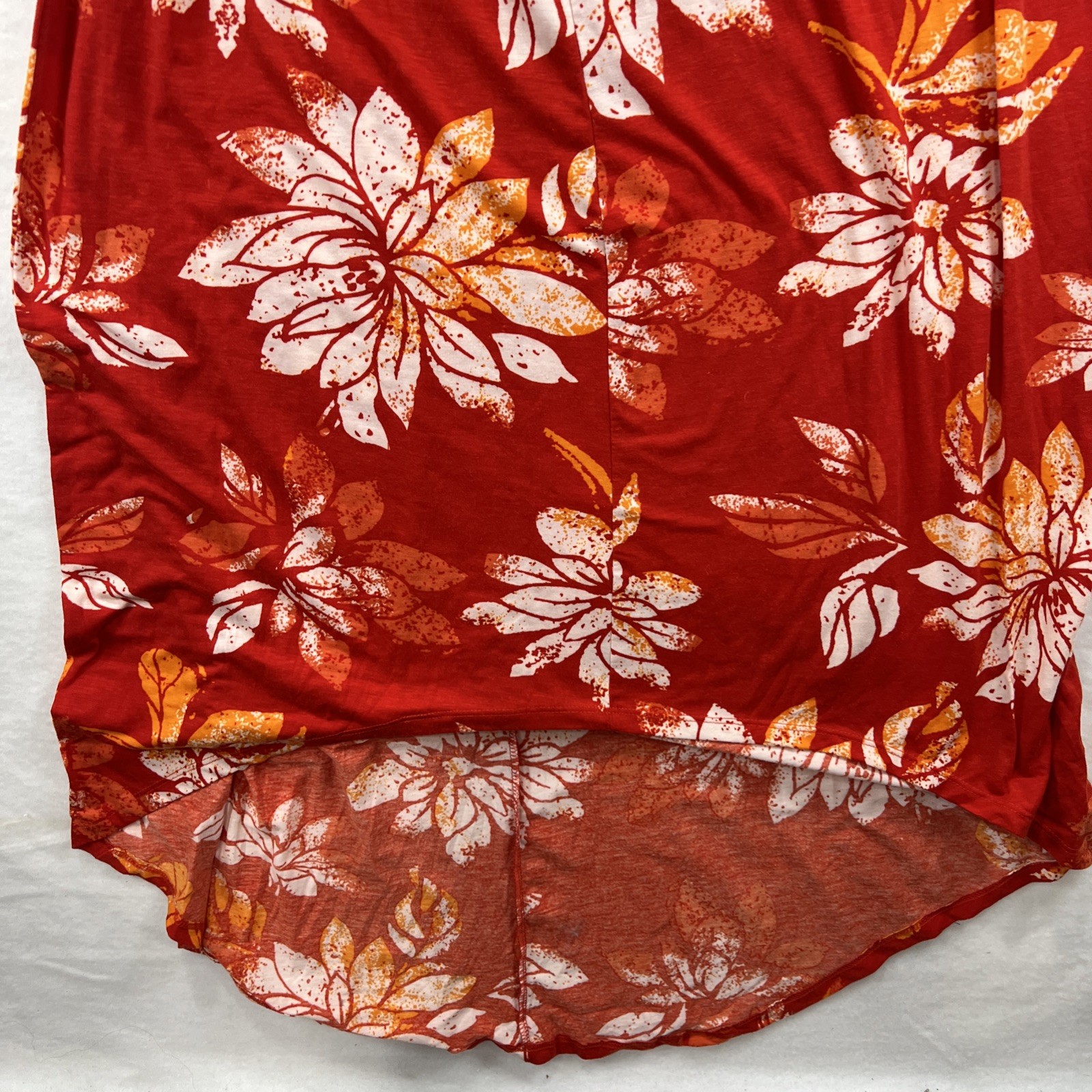 ROUTE 66 Sleeveless Hi Low Red Floral Print Dress-Size Large (rare)