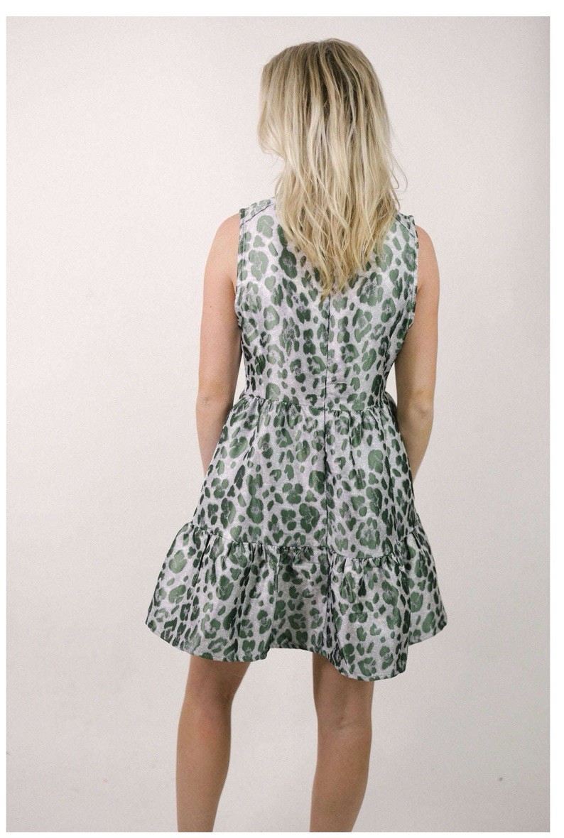 Karlie Leopard Tier Tapestry Dress Size M