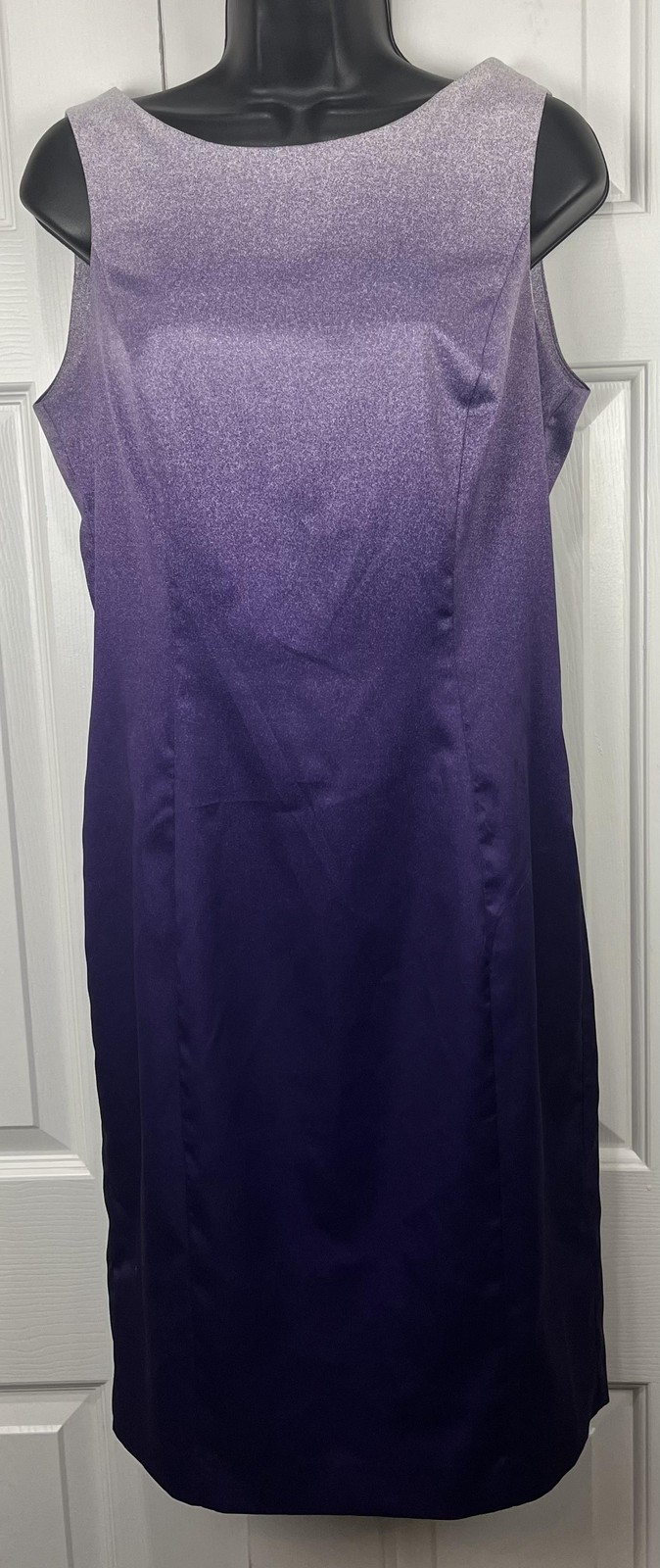 Venus Dress Womens 10 Purple Ombre Sleeveless Sheath Knee Length Gradient Party