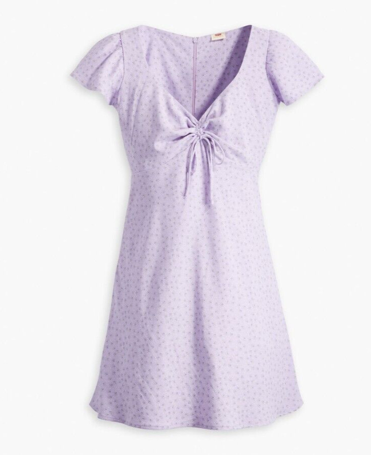 Levi’s Women’s Skylar Flutter Sleeve Dress Size XS Purple Rose New