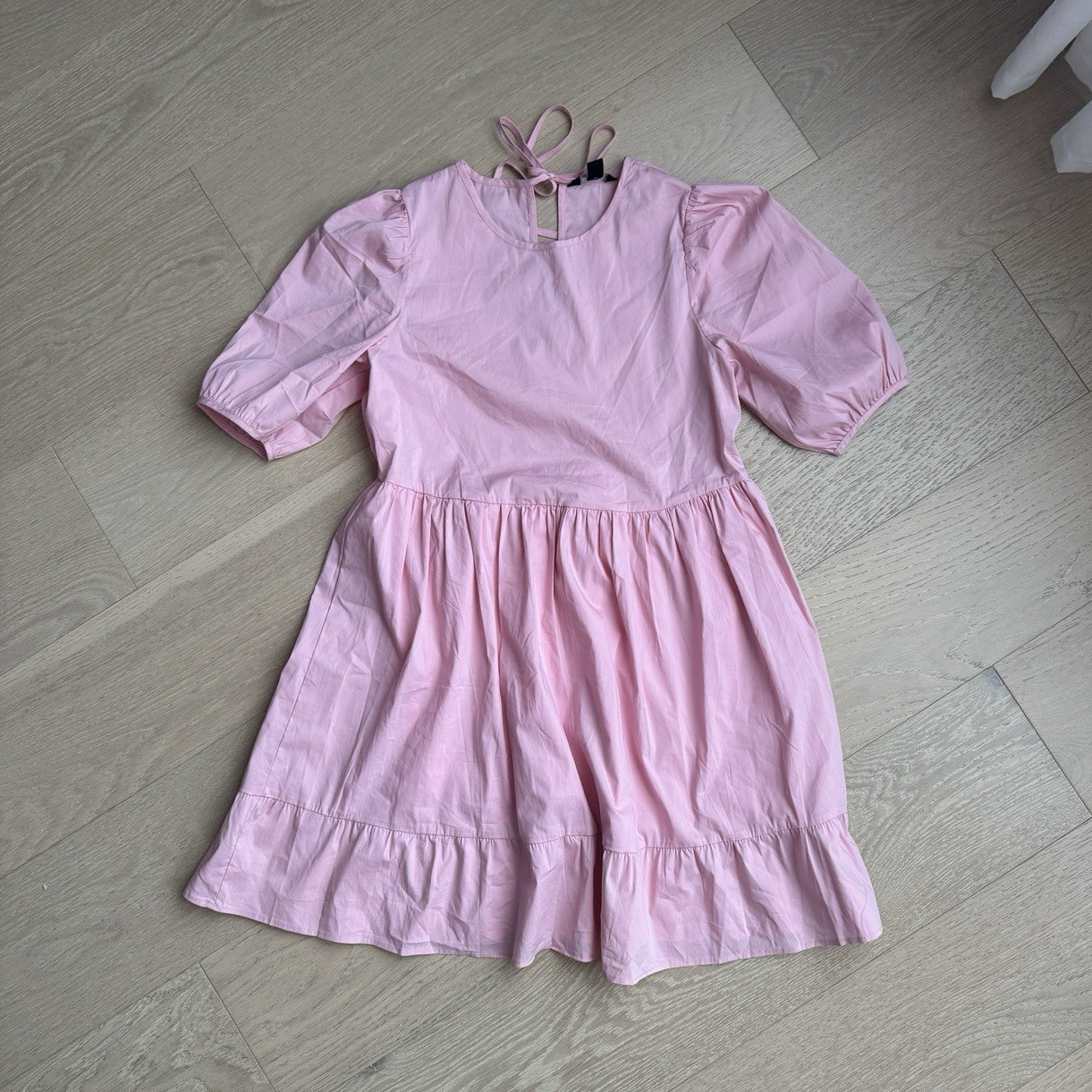 ASOS Mini Poplin Smock Dress in Light Pink