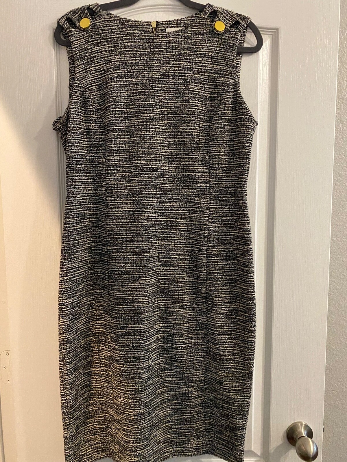 CALVIN KLEIN BLACK/WHITE KNIT DRESS SZ 12