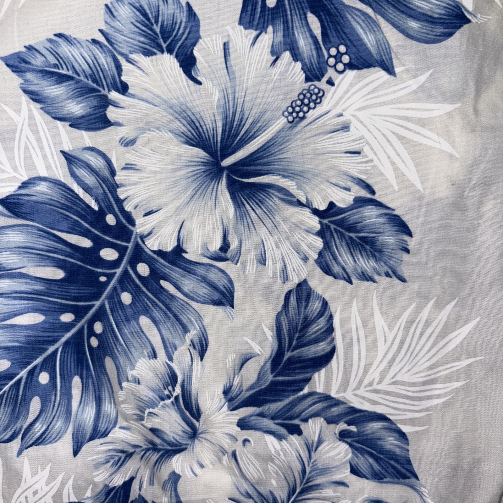 KY’S Made in Hawaii blue Floral 100% Cotton ruffled Maxi Dress XL SZ 16 NWT