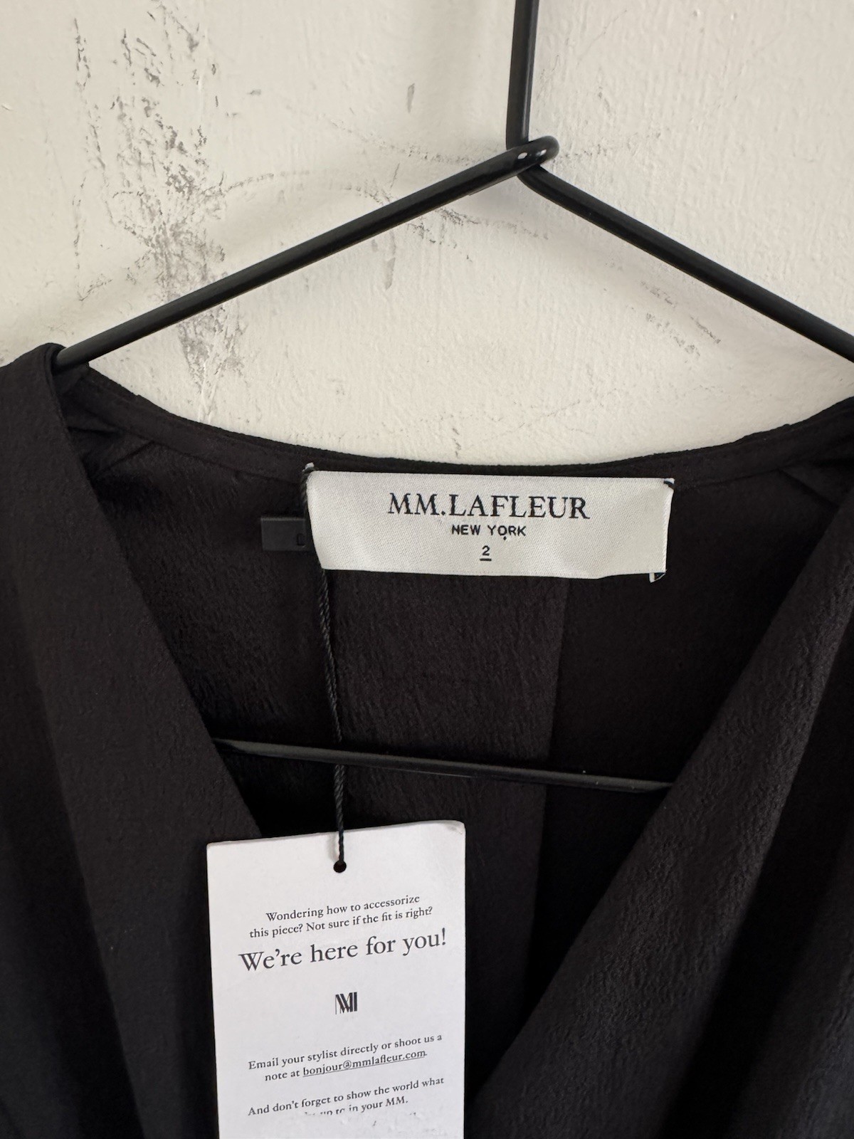 NWT MM Lafleur Black Wave Crepe Gosia Dress 2